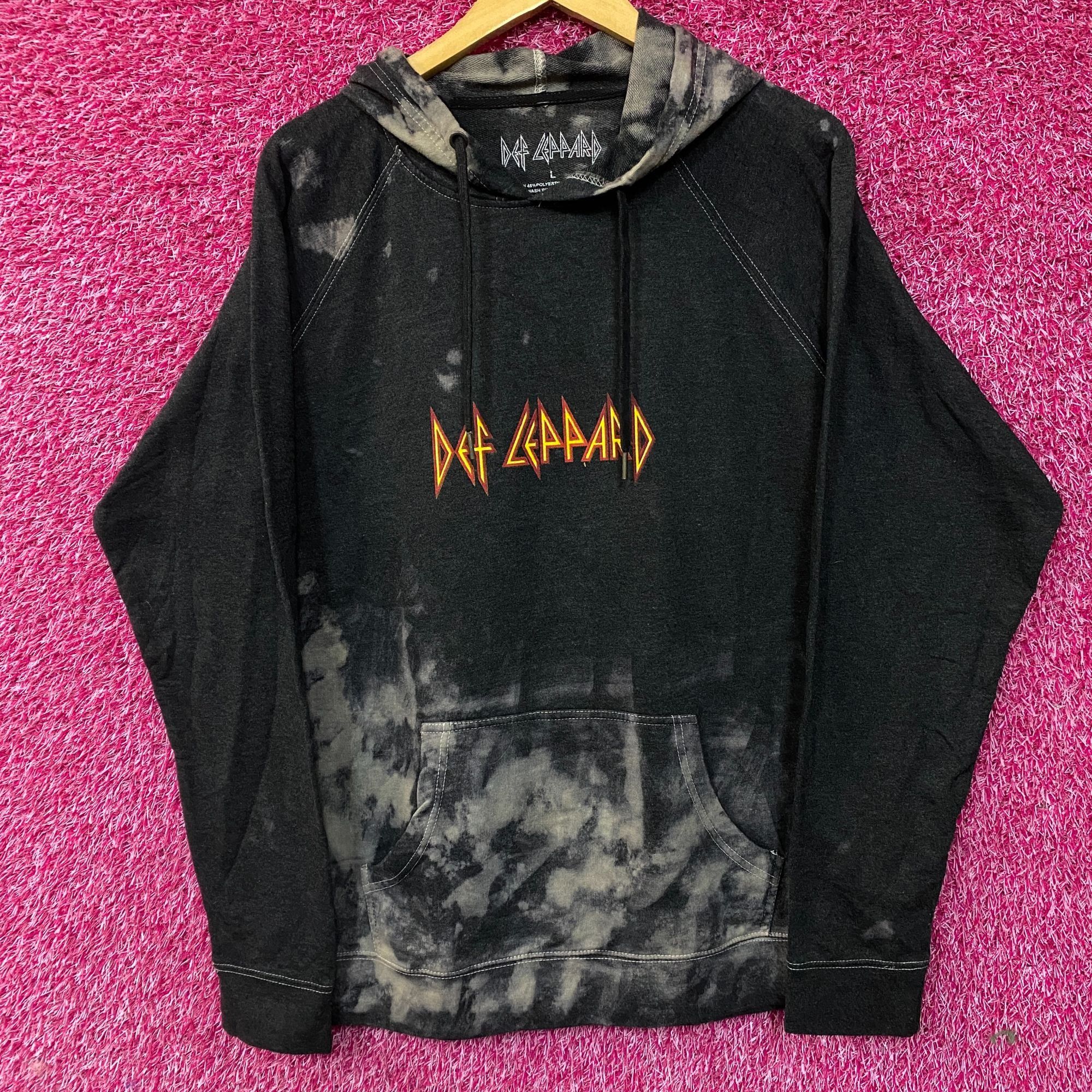 Def Leppard Def Leppard 1983 US Tour Metal Band Bleach Dye Hoodie Large Size US L / EU 52-54 / 3 - 3 Thumbnail