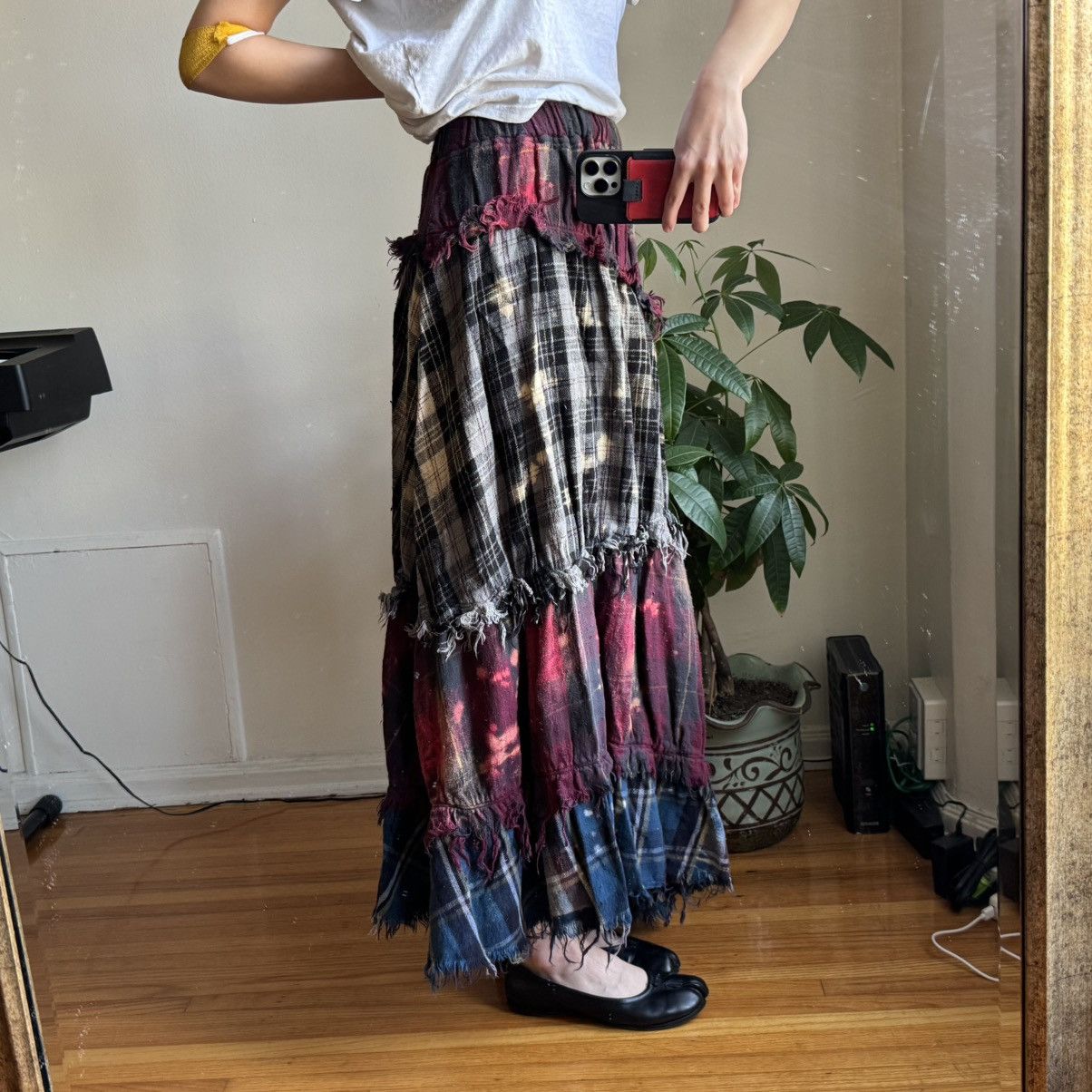 R13 R13 PIECED GATHERED SKIRT Size 26" / US 2 / IT 38 - 3 Thumbnail