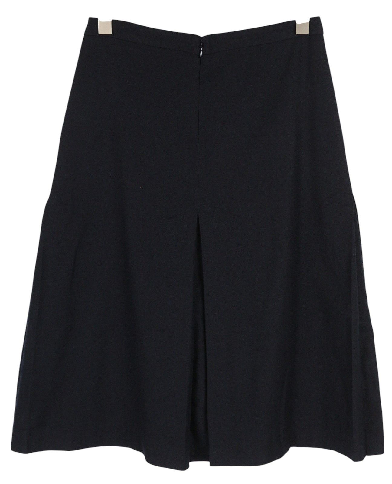 Gant WASHABLE STRETCH WOOL EU40 Dark Blue Pleat Skirt 85355 Size 30" / US 8 / IT 44 - 2 Thumbnail