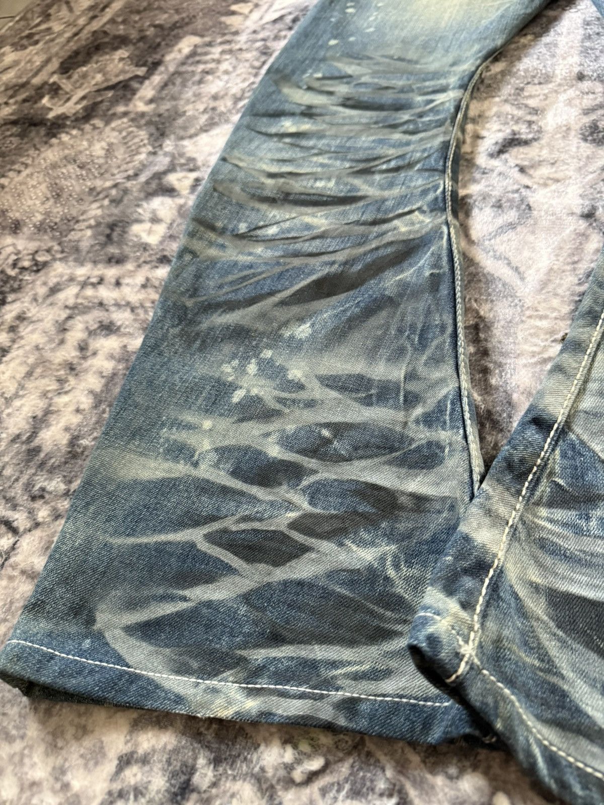 GOSTAR DE FUGA Buffalo bobs japan heavy claw mark studded flared jeans Size US 32 / EU 48 - 19 Thumbnail