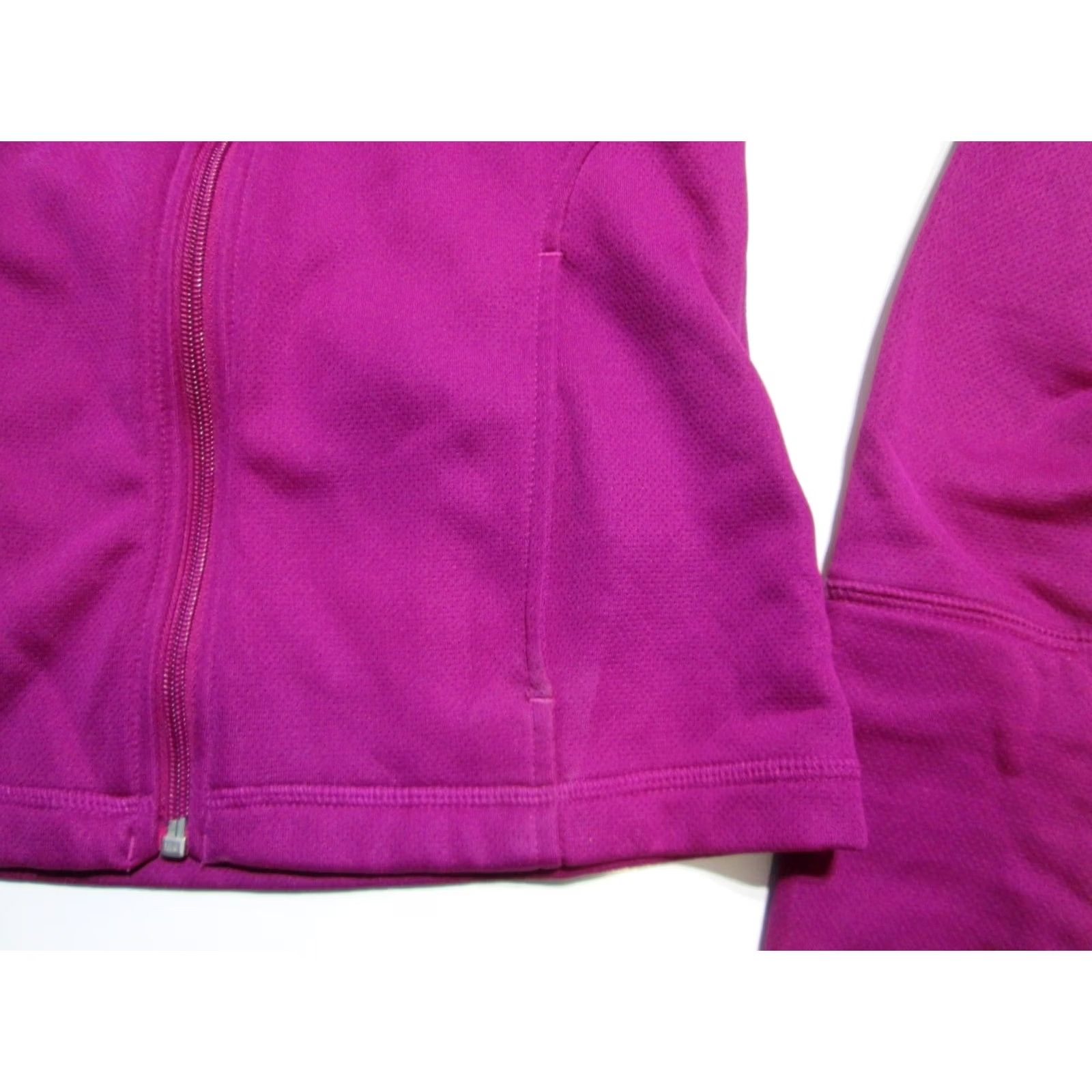 Adidas Adidas Womens Track Jacket S Hooded Fuchsia Zip Pockets Solid Style Outerwear Size S / US 4 / IT 40 - 3 Thumbnail