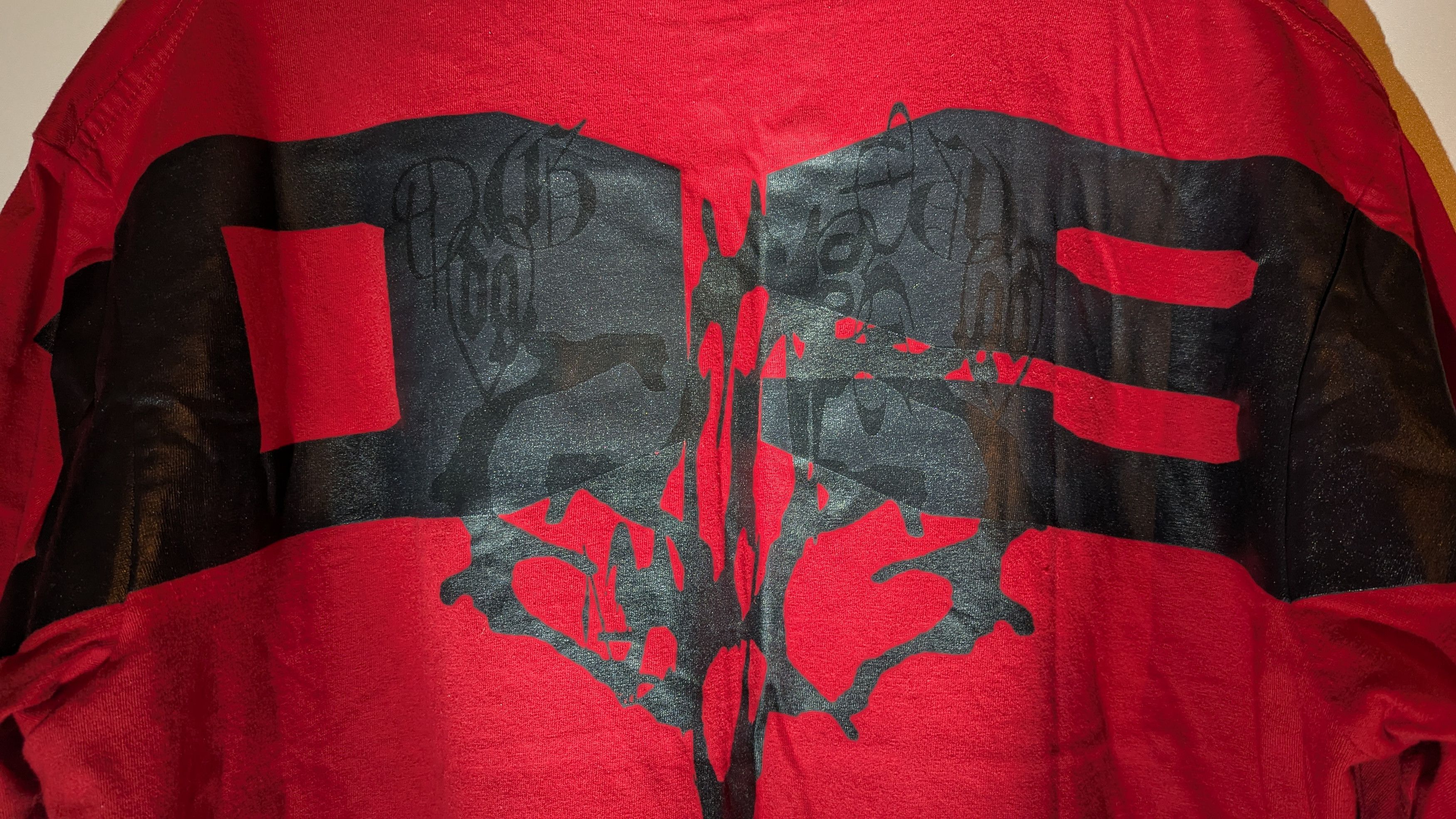 Drain Gang D9 Alien Drain Gang Bladee 3M Reflective Red T Shirt Size US XL / EU 56 / 4 - 3 Thumbnail