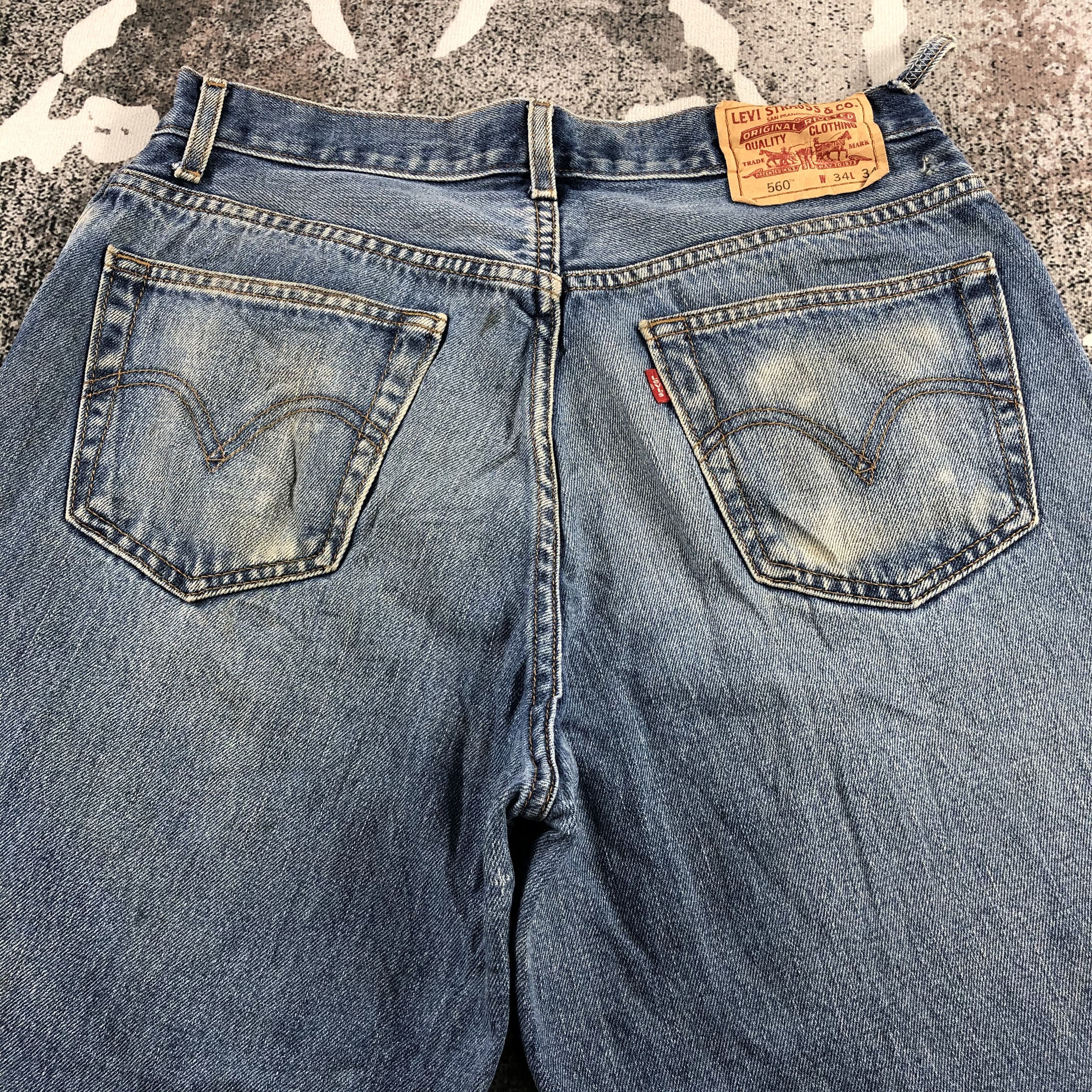 Levi's Vintage Levis 560 Jeans Comfort Fit Denim KJ950 Size US 33 - 4 Thumbnail