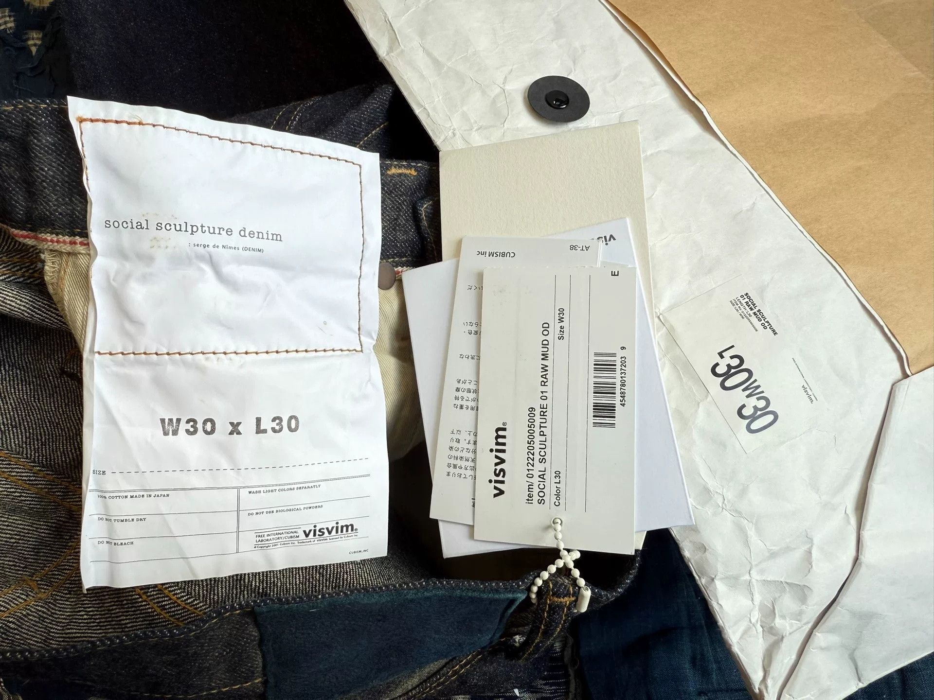 Visvim visvim 22AW Social Sculpture 01 Raw Mud Jeans Size US 30 / EU 46 - 9 Thumbnail