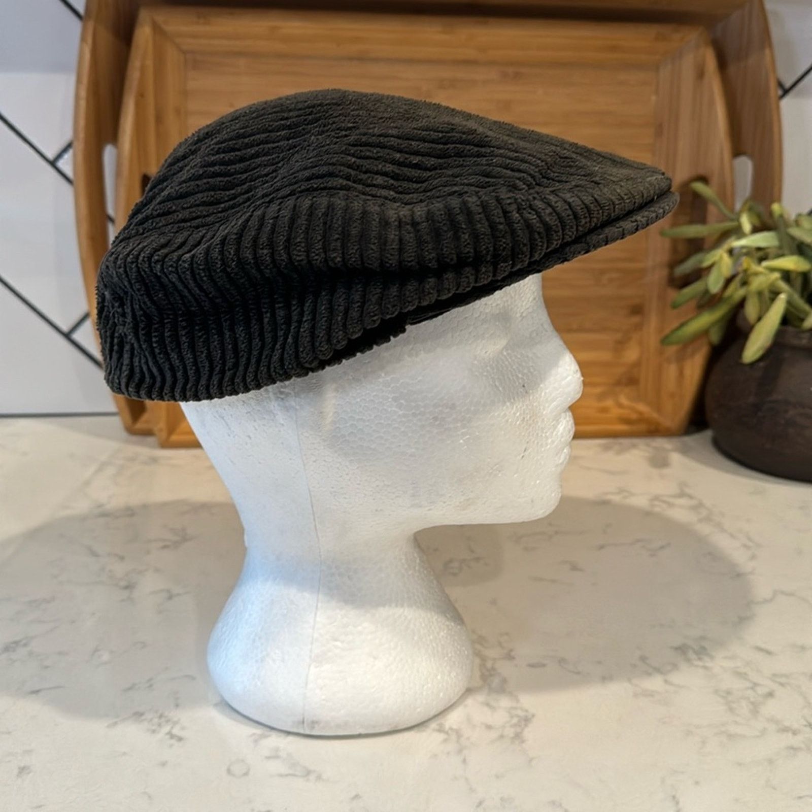 Other UK Vintage Scandia Woods Brown Corduroy Newsboy Cap 50s sz l/XL Size ONE SIZE - 1 Thumbnail