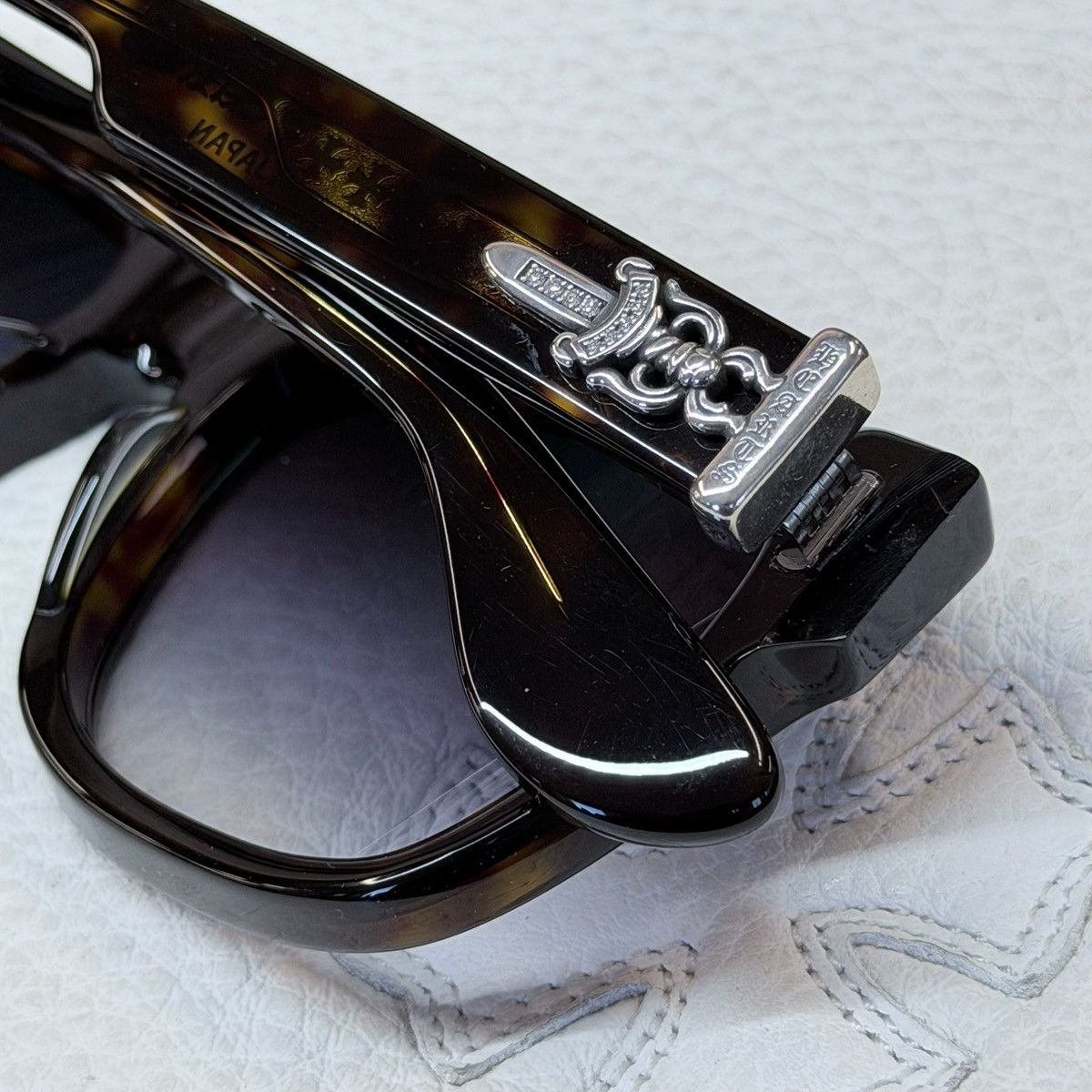 Chrome Hearts Chrome Hearts BOX-OFFICER DIAMOND EMBELLISHED Glasses Size ONE SIZE - 4 Thumbnail