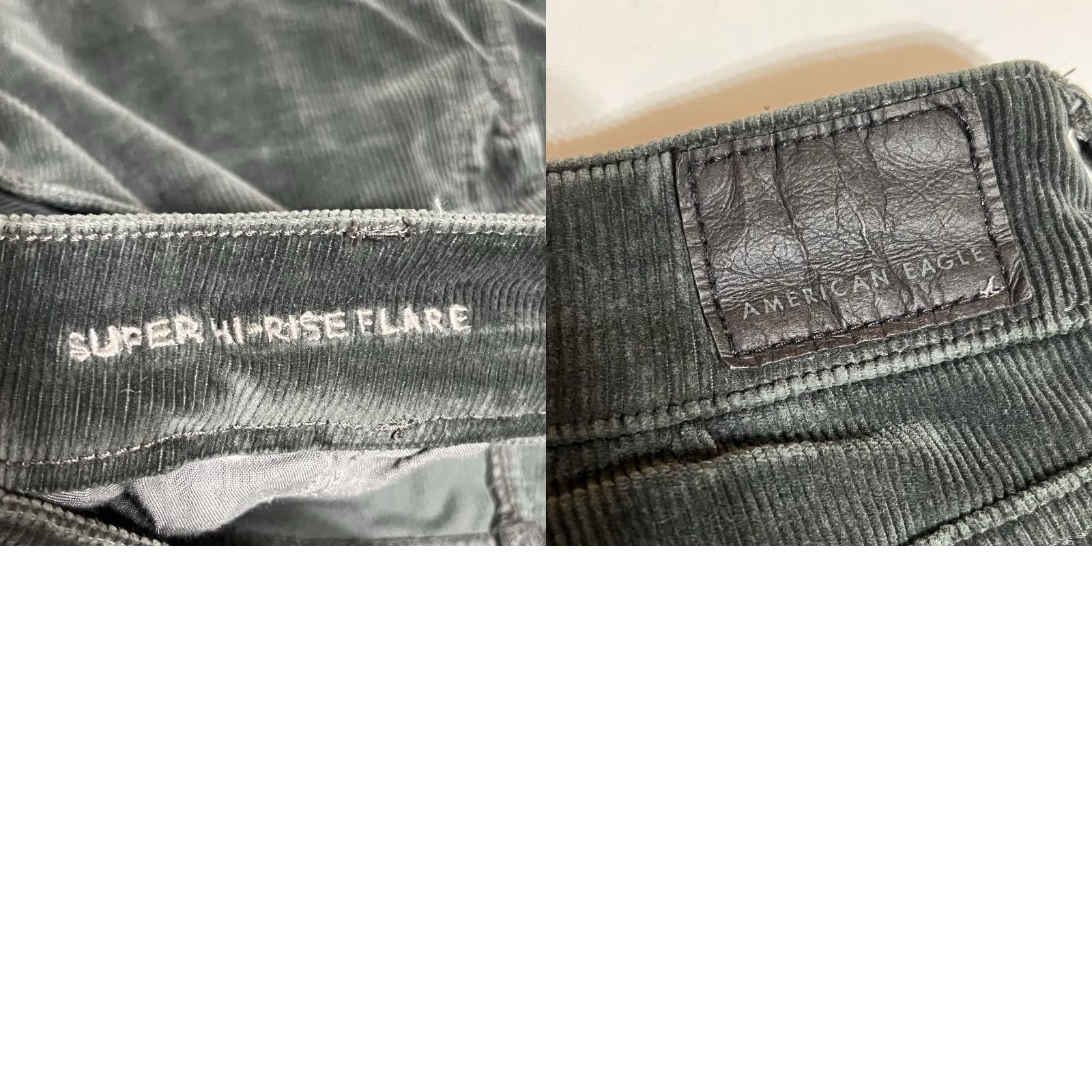 American Eagle Outfitters American Eagle Jeans Women’s 16 Reg (36x30) Green Corduroy Flare Hi-Rise Size 38" / US 16 / IT 52 - 9 Thumbnail
