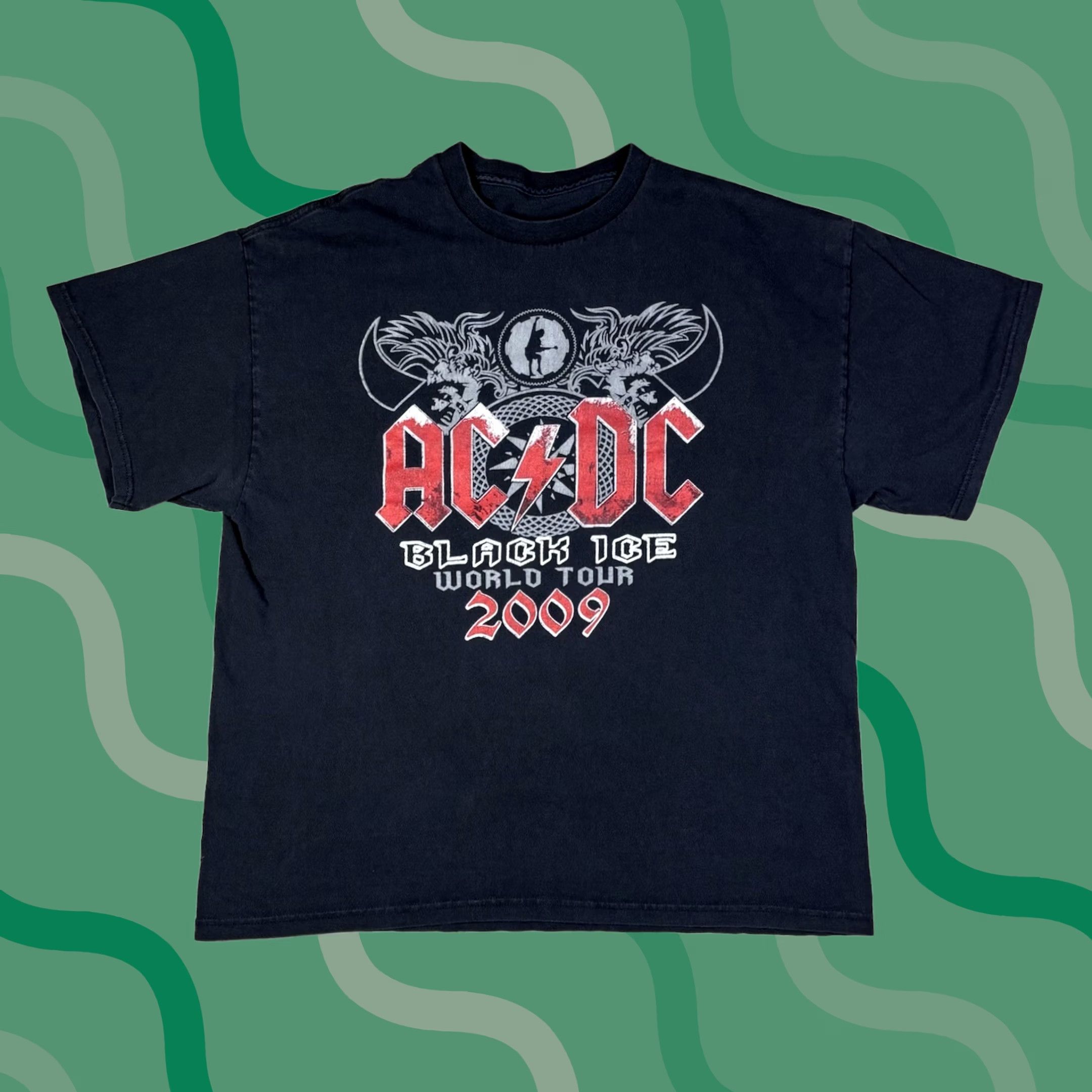 Vintage Y2K AC/DC 2009 Black Ice World Tour T Shirt L Rock N Roll Mens Size US L / EU 52-54 / 3 - 1 Thumbnail