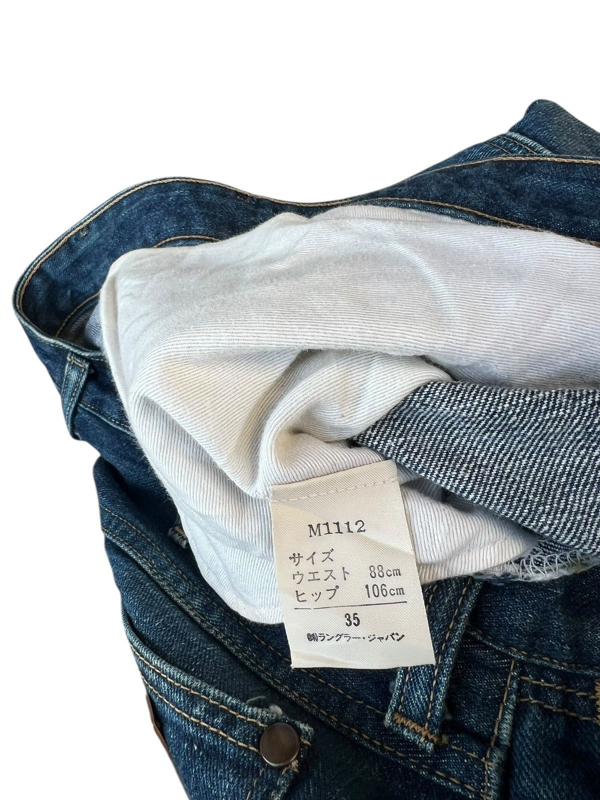 Wrangler Vintage 90s Wrangler Blue Bell Mud Denim Selvedge Jeans Size US 35 - 23 Thumbnail