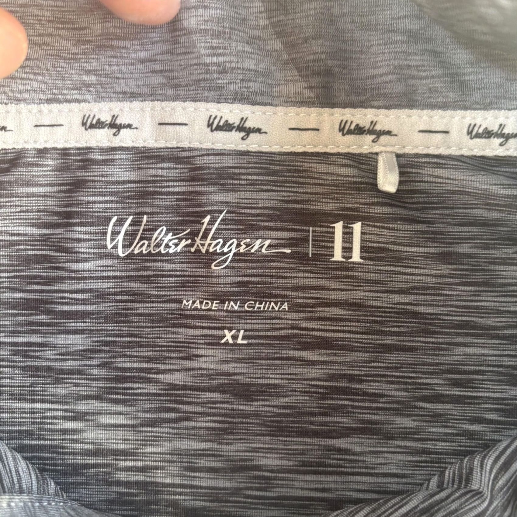 Vintage Walter Hagen Golf Shirt Mens XL Gray Camo Pullover 1/4 Zip Long Sleeve Top Size US XL / EU 56 / 4 - 2 Thumbnail