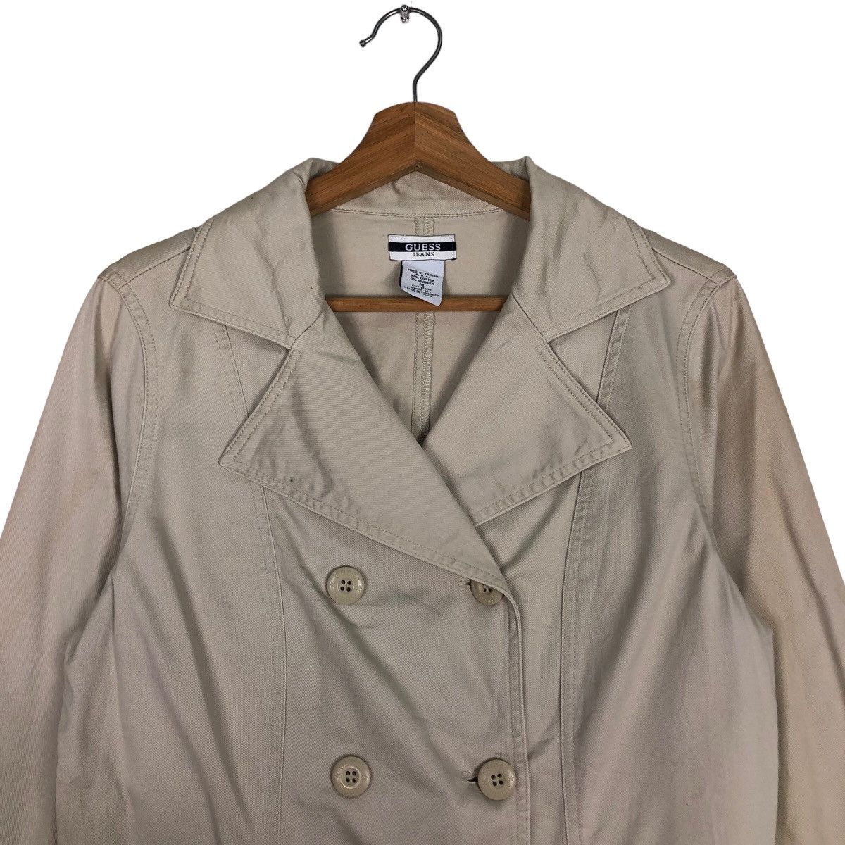 Guess 🔥Vtg Guess Chore Jacket Double Breast Biker Bondage Size US M / EU 48-50 / 2 - 3 Thumbnail