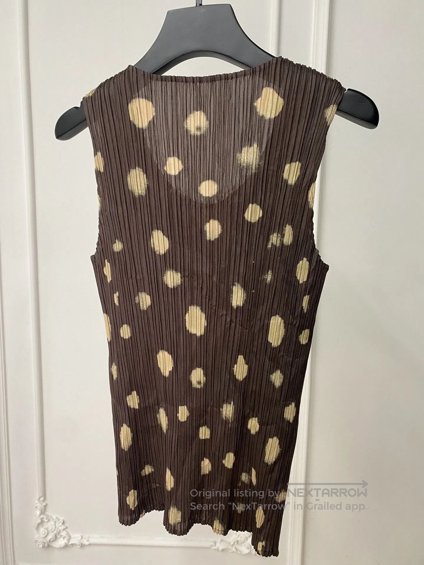 Pleats Please Issey Miyake issey miyake pleatsplease brown patterned tank top. Size M / US 6-8 / IT 42-44 - 2 Thumbnail
