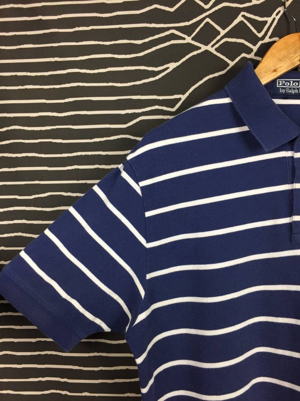 Polo Ralph Lauren Vtg Polo Ralph Lauren Small Logo Striped Polo Shirt Size L Size US L / EU 52-54 / 3 - 4 Thumbnail