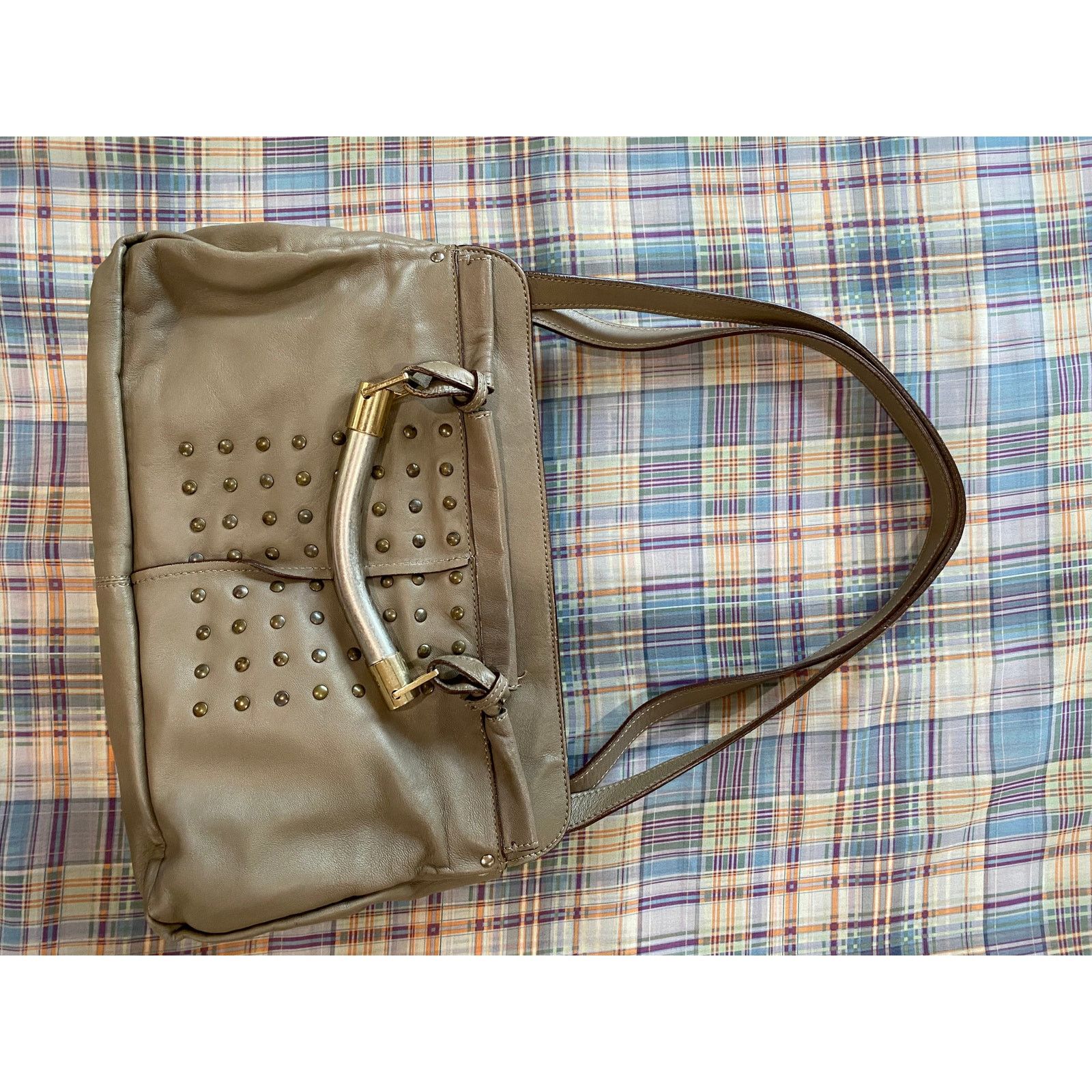 Chloe Vintage 00's Chloé Saskia Grey Leather Studded Tote Size ONE SIZE - 6 Thumbnail