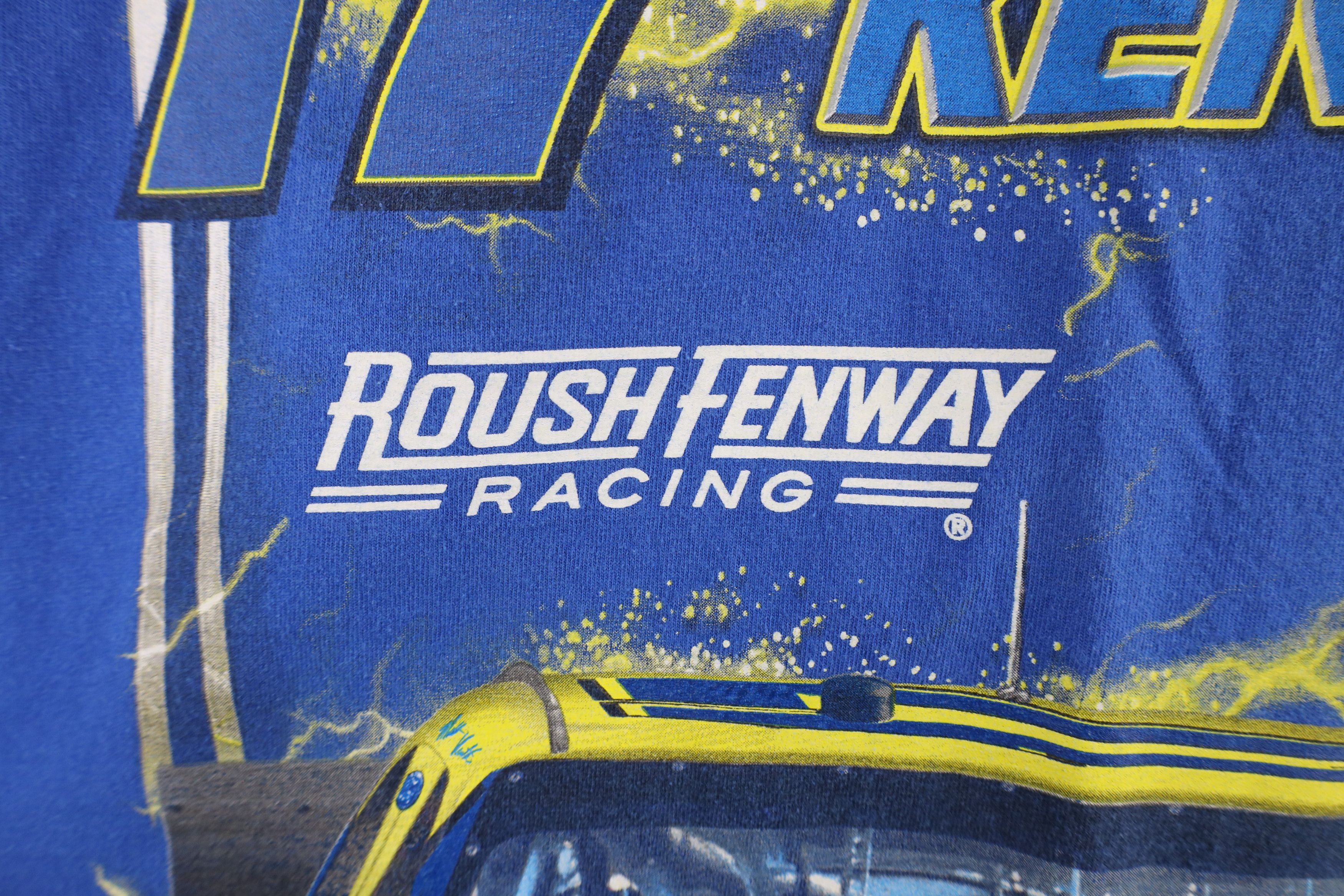Vintage Vintage NASCAR Roush Fenway Racing Matt Kenseth T-Shirt Blue Size US XXL / EU 58 / 5 - 6 Thumbnail