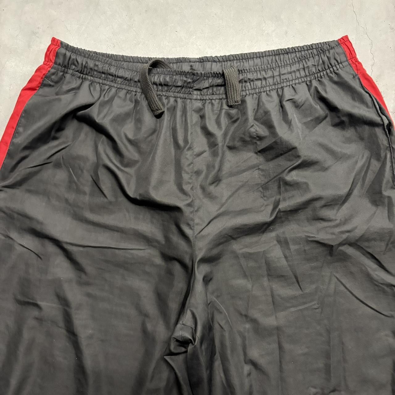 Vintage Vintage Y2K/2000s Baggy Black Trackpants with red stripe and leg zippers! Size US 38 / EU 54 - 3 Thumbnail