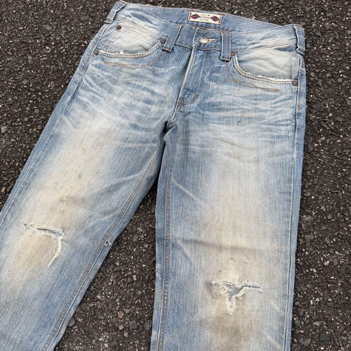 Edwin VINTAGE EDWIN FLARE FADED RIPPEP JEAN DENIM PANTS Size US 35 - 5 Thumbnail