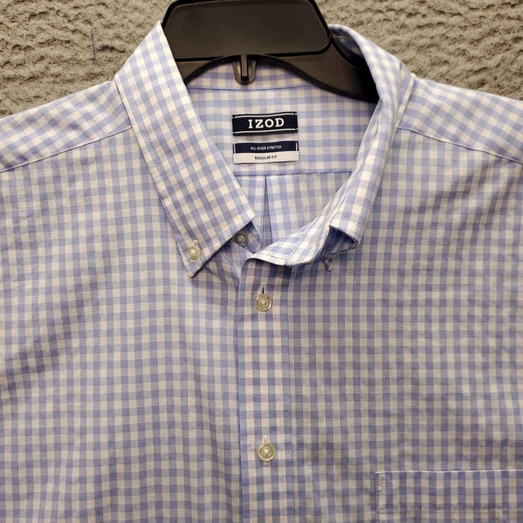 Izod IZOD Shirt Mens XL Multi Check Stretch Regular Fit Long Sleeve Button-Down Size US XL / EU 56 / 4 - 6 Thumbnail
