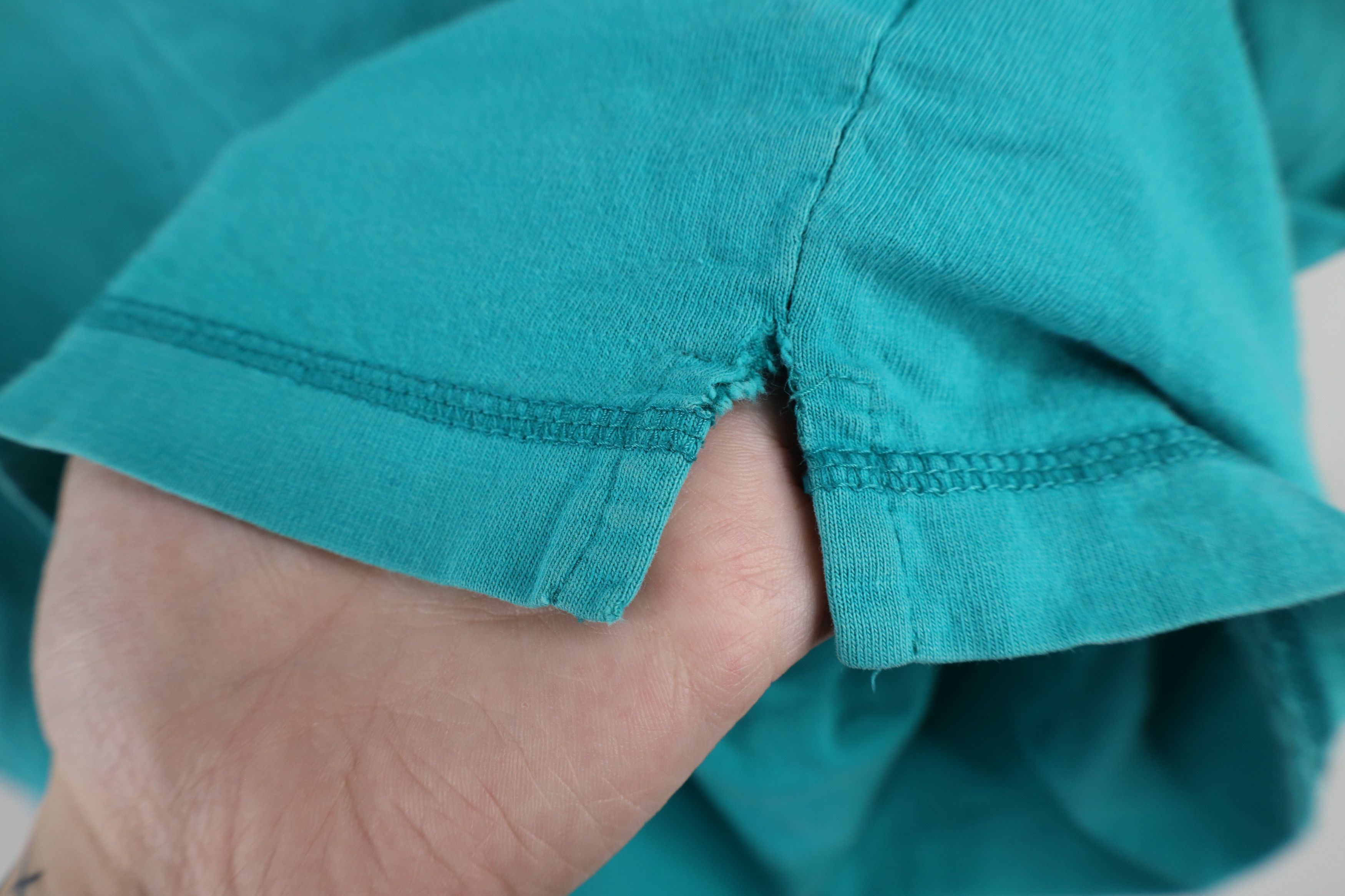Vintage Vintage 90s Streetwear Short Sleeve Henley T-Shirt Teal Size US XXL / EU 58 / 5 - 5 Thumbnail