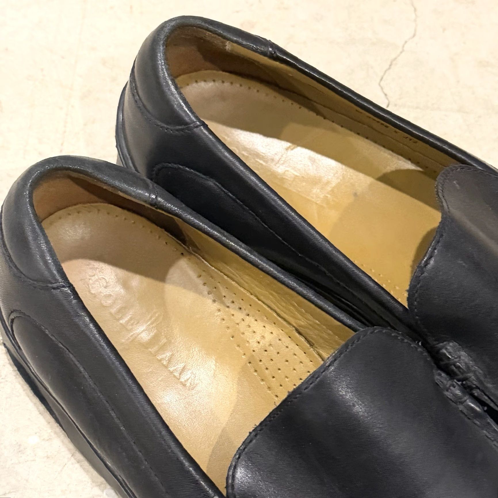 Cole Haan Cole Haan Mens Black Penny Loafers Dress Slip On Leather Leather Insole Leather Upper Square Toe 10.5 M Mens Shoes Size US 11 / EU 44 - 3 Thumbnail