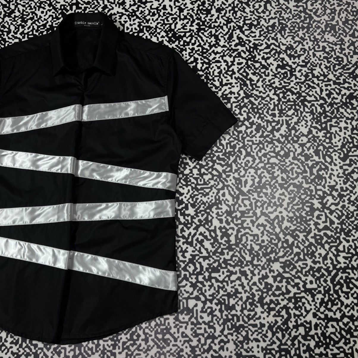 Frankie Morello Vintage Y2K Frankie Morello Striped Jail Style Luxury Shirt Size US L / EU 52-54 / 3 - 4 Thumbnail