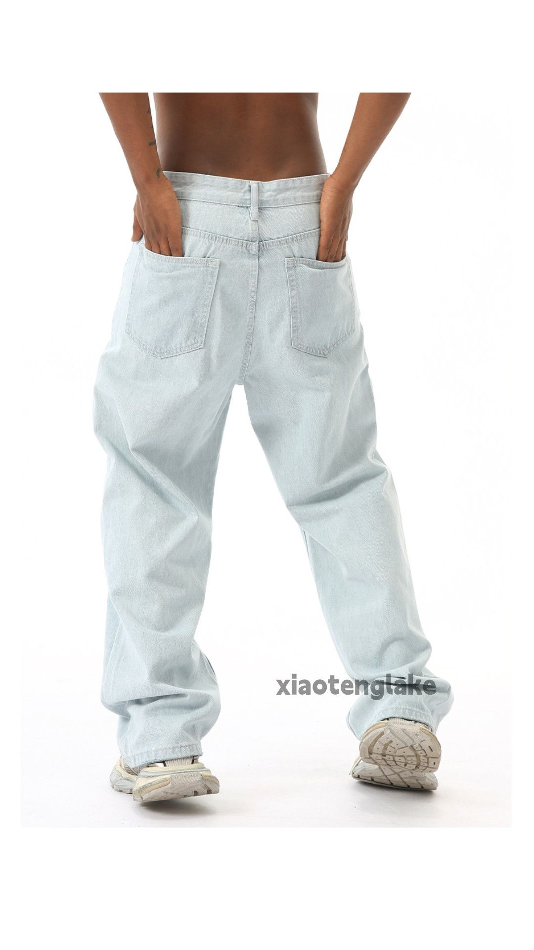 Jean × Vintage washed faded cleanfit yuppie loose baggy jeans Size US 32 / EU 48 - 2 Thumbnail