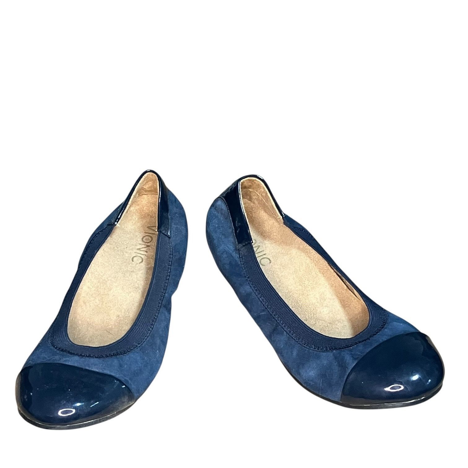 Vionic Vionic Spark Tiegan ballet flats blue suede, cap toe-size 6 Size US 6 / IT 36 - 8 Thumbnail