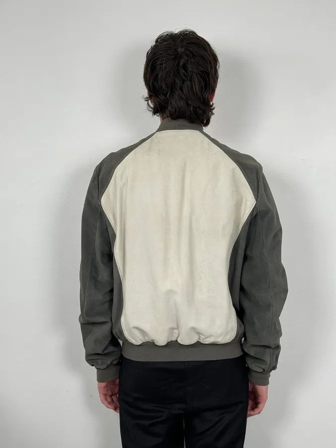 Gucci FW2005 Gucci White & Grey Suede Leather Bomber Jacket Size US M / EU 48-50 / 2 - 3 Thumbnail