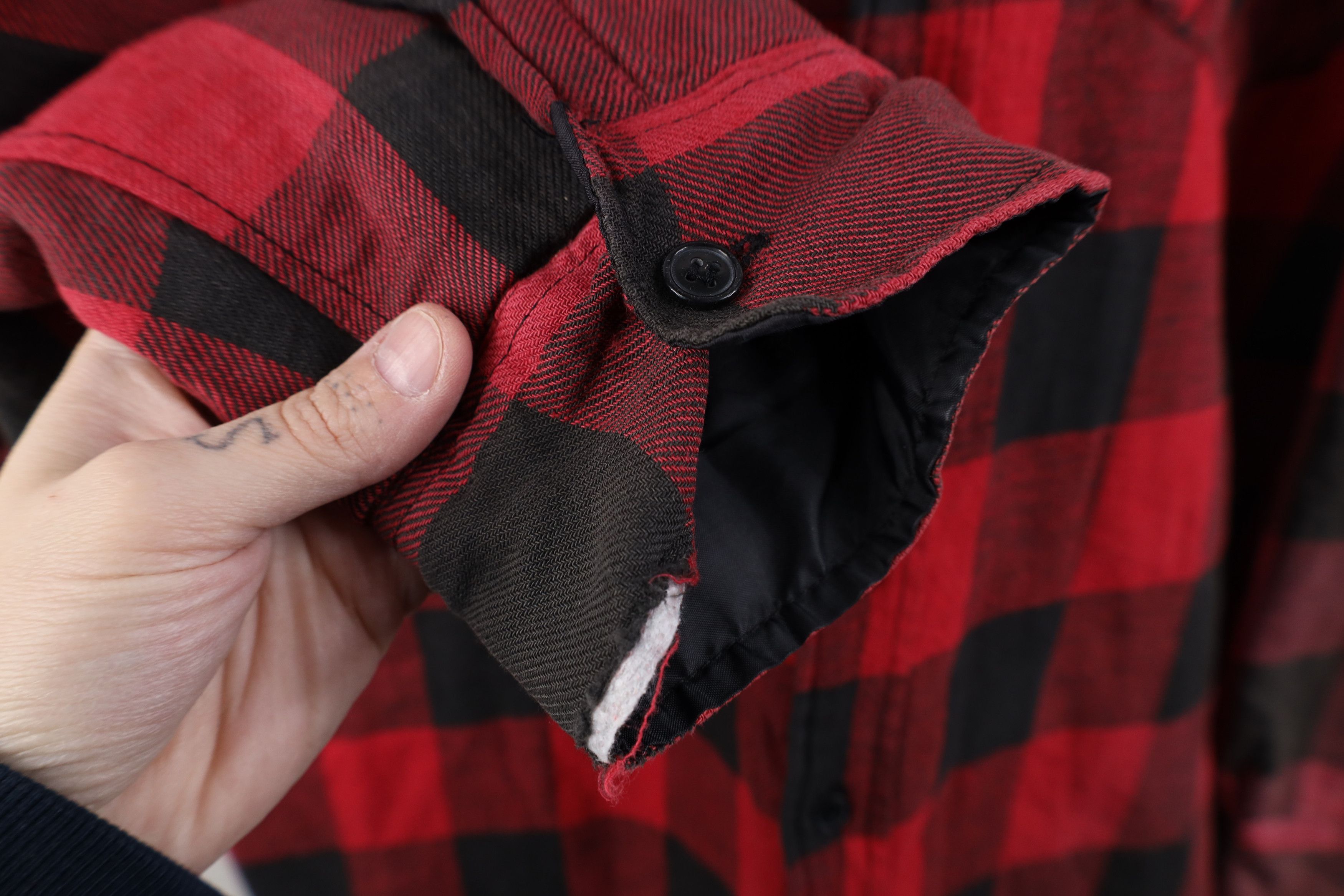 Vintage Vintage 90s Streetwear Quilted Flannel Shirt Jacket Plaid Size US XXL / EU 58 / 5 - 4 Thumbnail