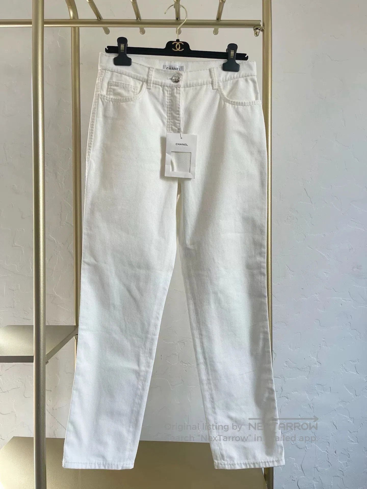 Chanel Chanel 2024 Coco Neige White Denim Jeans. Size US 38 / EU 54 - 1 Thumbnail