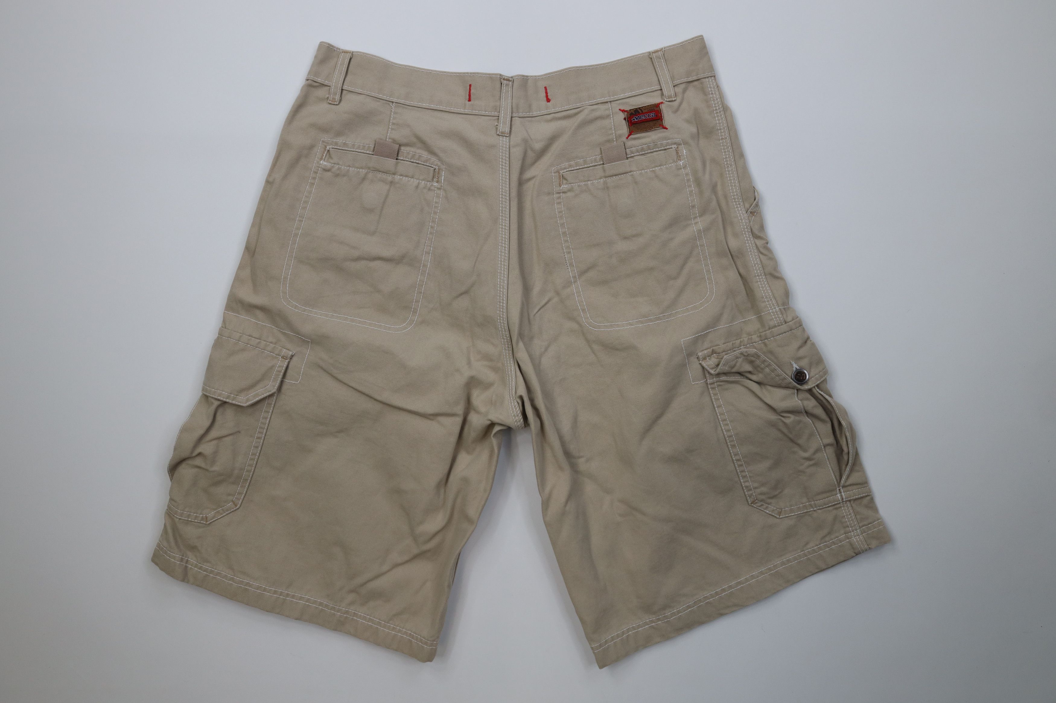 Vintage Vintage 90s Y2K Streetwear Canvas Cargo Shorts Khaki Tan Size US 34 / EU 50 - 9 Thumbnail