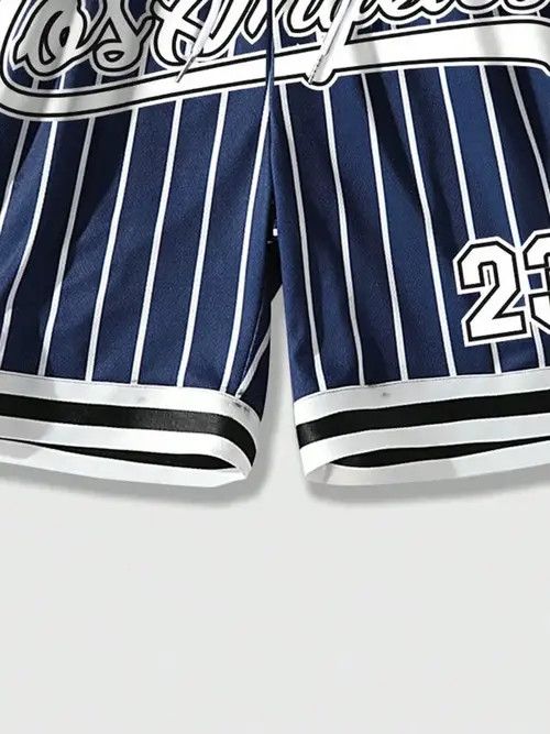 Jean Stripe basketball Graphic shorts DRIP Size US 34 / EU 50 - 2 Thumbnail
