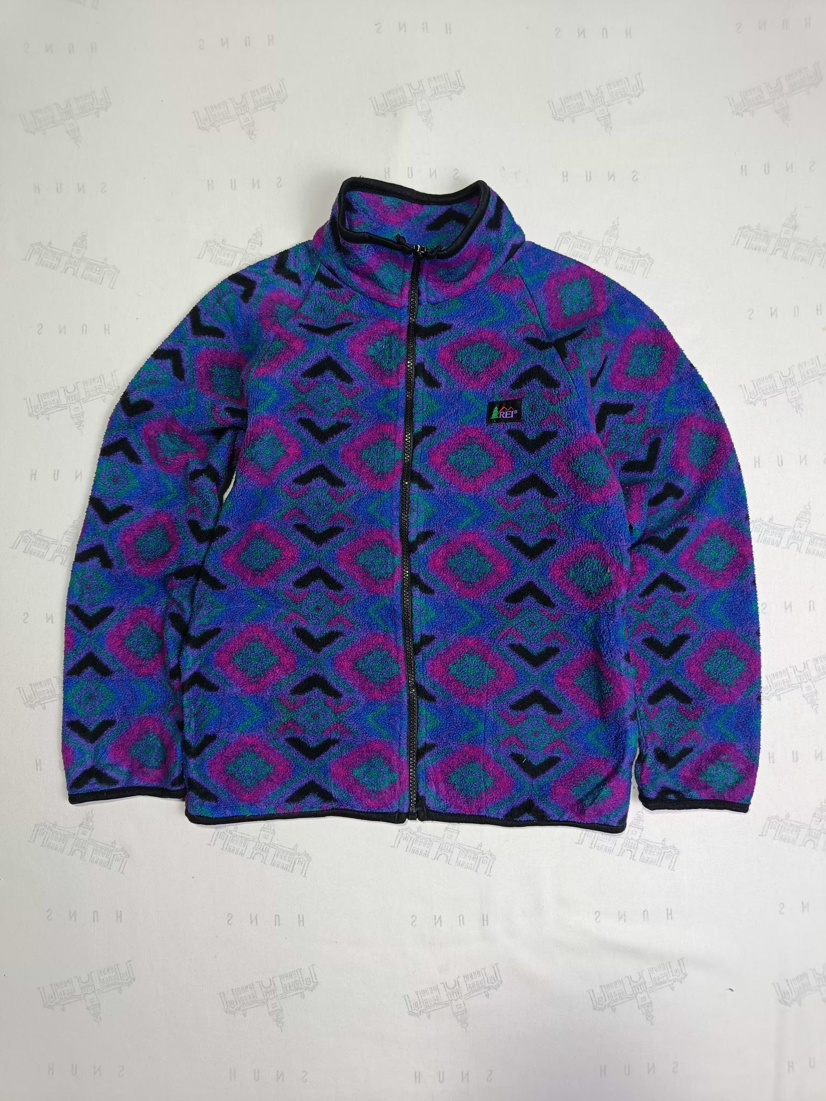 Rei Vtg 90s Rei Polartec Geometric Aztec Print Size US XXS / EU 40 - 2 Thumbnail