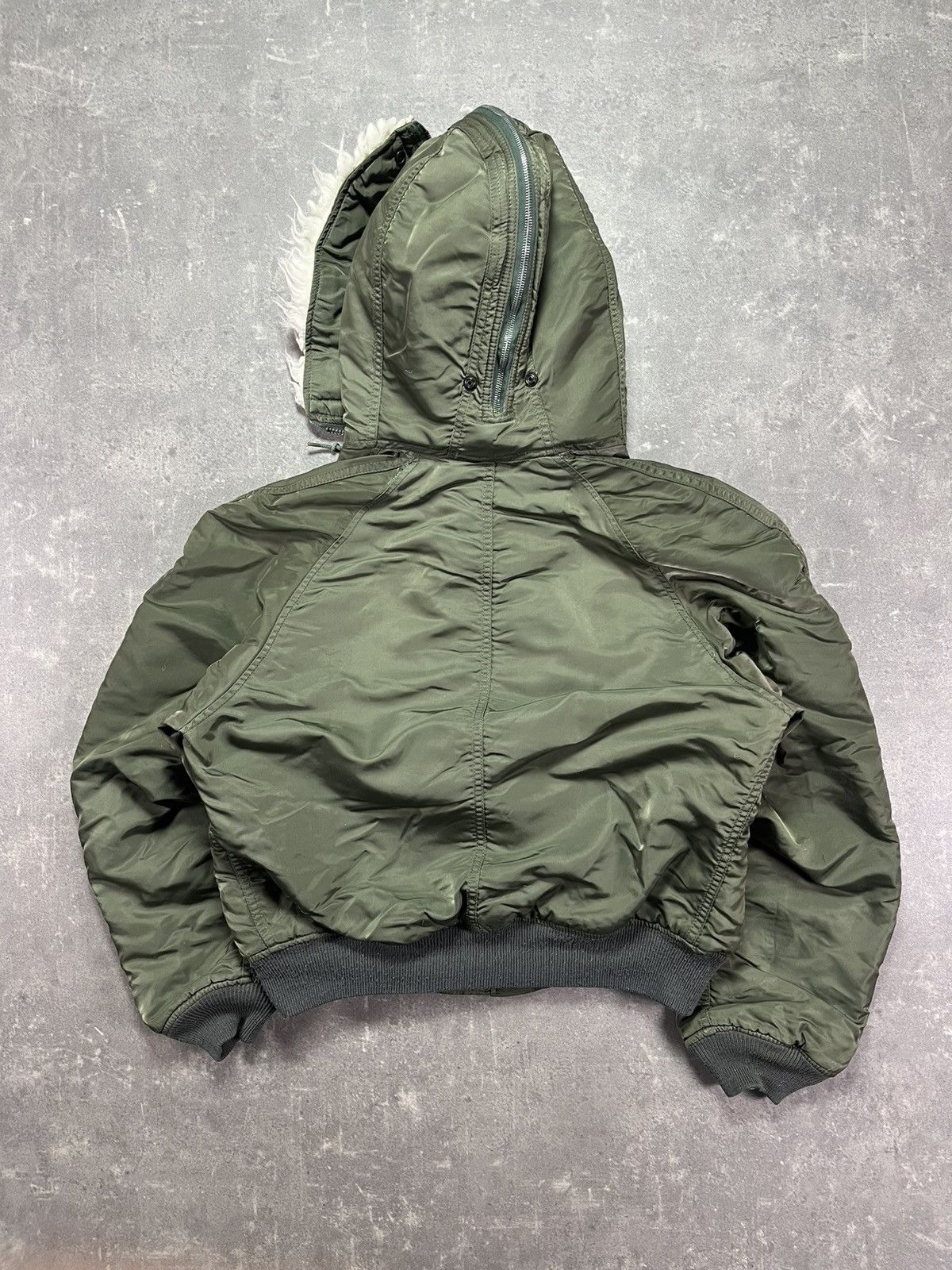 Alpha Industries 80s/90s Alpha Industries N-2B Faux Fur Hooded Bomber Jacket Size US XL / EU 56 / 4 - 2 Thumbnail