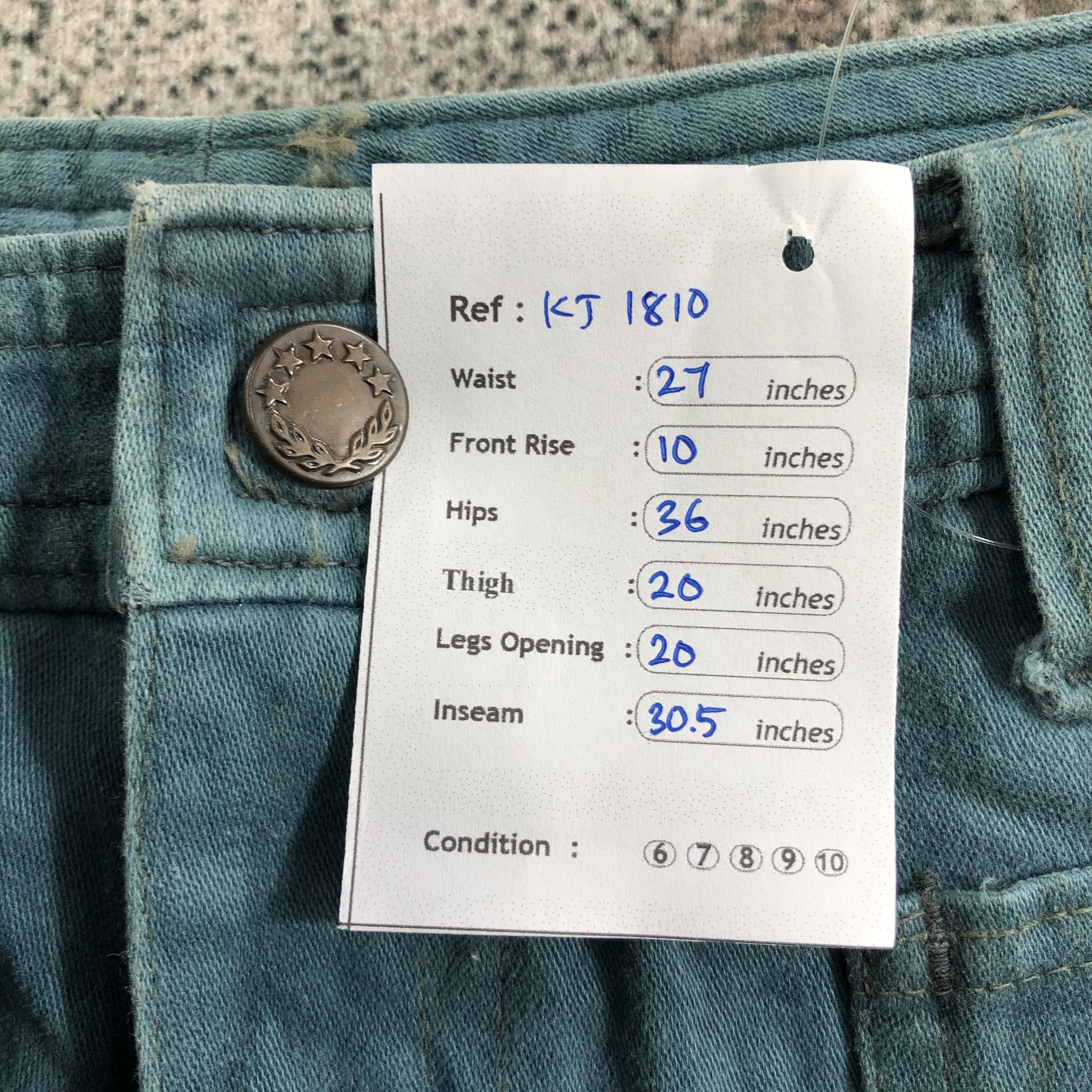 Japanese Brand Vintage Japanese Bush Pants Jeans Flare Denim KJ1810 Size 27" / US 4 / IT 40 - 8 Thumbnail