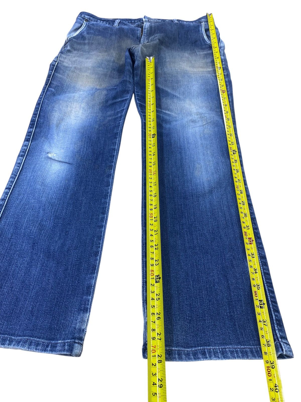 Edwin Vintage Edwin Whiskers Faded Blue Wash Style Loose Jeans Size US 33 - 7 Thumbnail