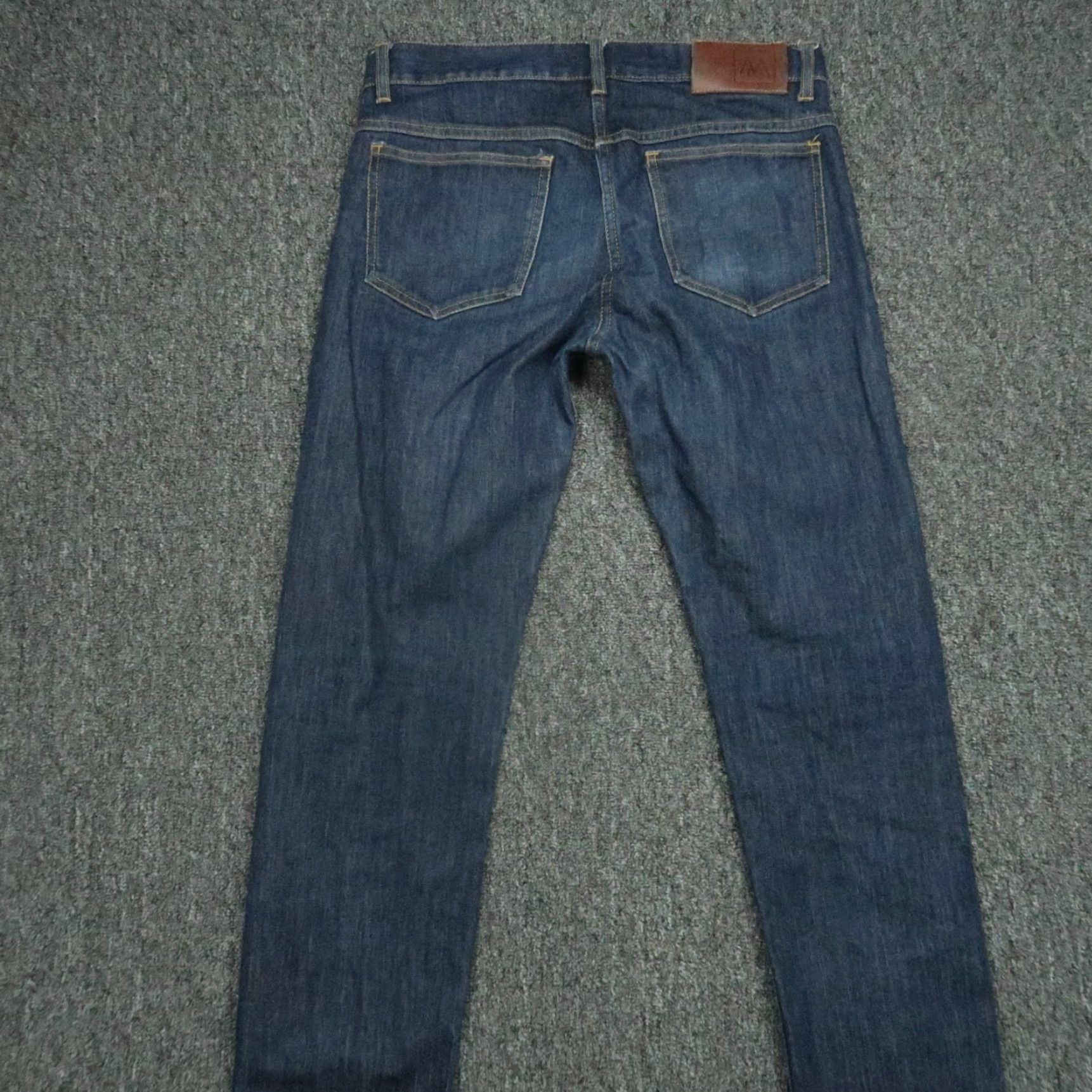 Mizzen+Main Mizzen+Main Jeans Mens 30x33 Blue 5-Pocket Denim Button Fly Straight Jeans Mens Regular 30 Blue Size US 30 / EU 46 - 5 Thumbnail