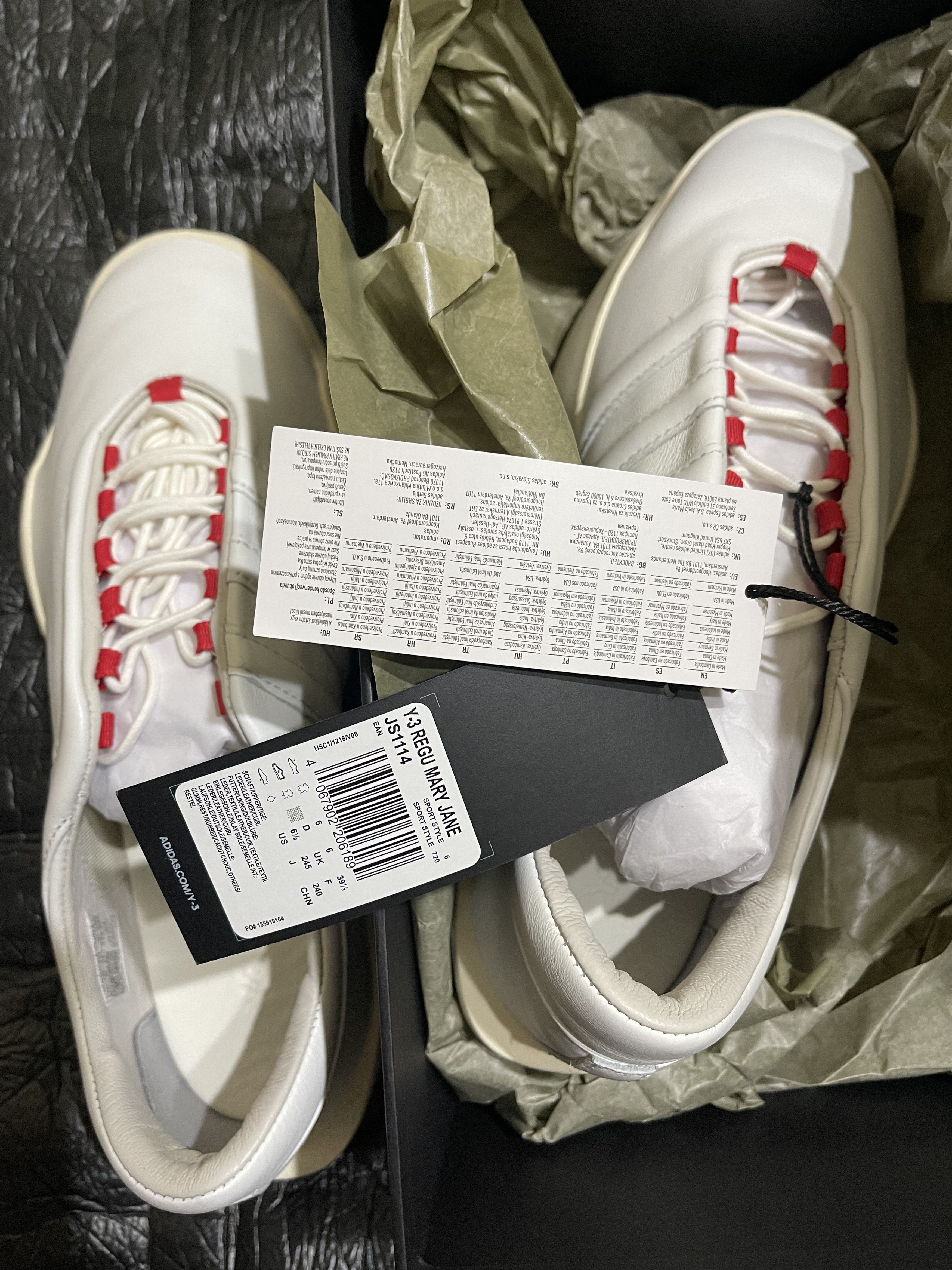 Y-3 Y-3 Regu Mary Jane low-top leather sneakers Size US 6.5 / EU 39-40 - 3 Thumbnail