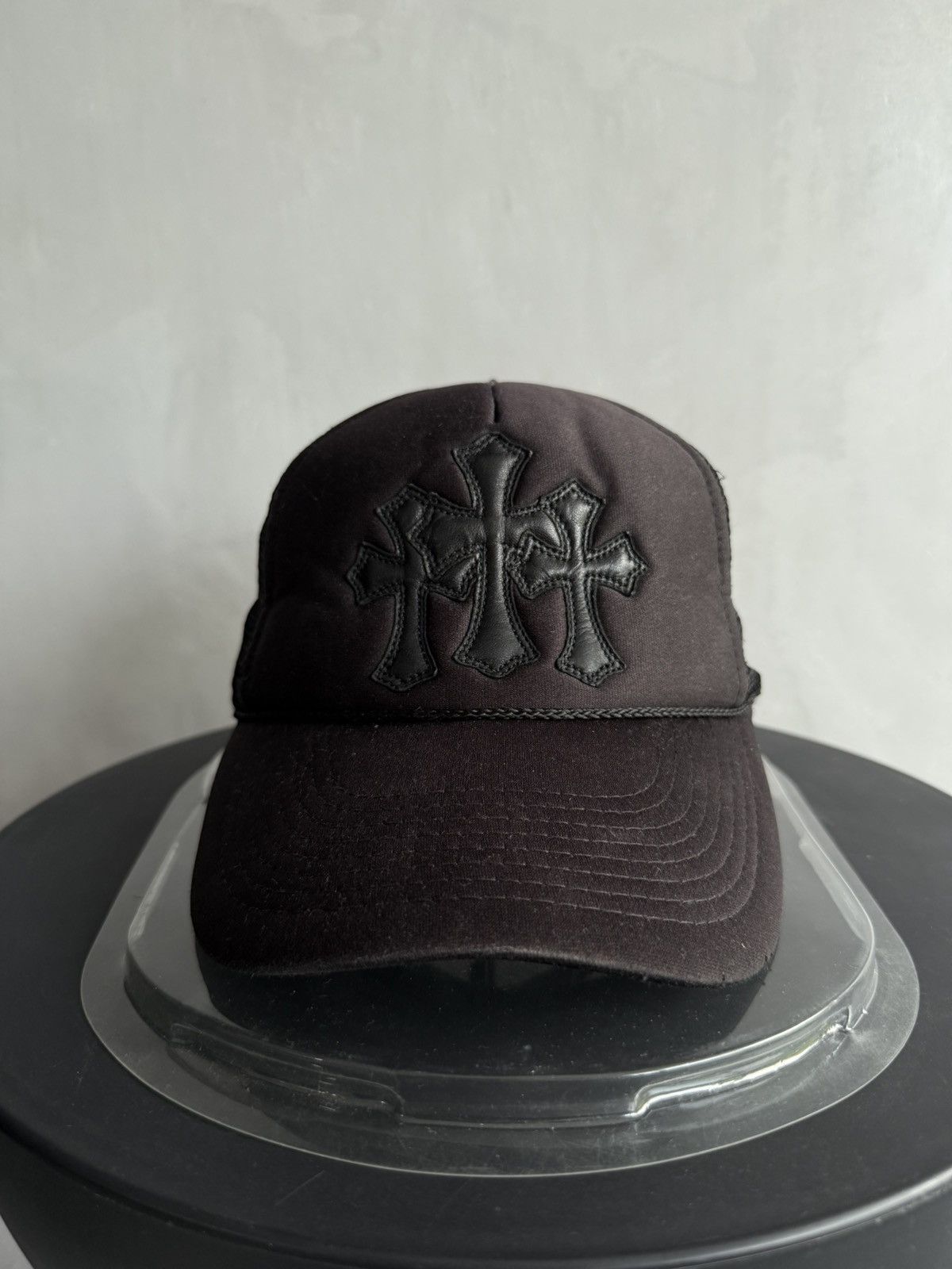 Chrome Hearts 90s Triple Cross Patch Trucker Hat | Grailed