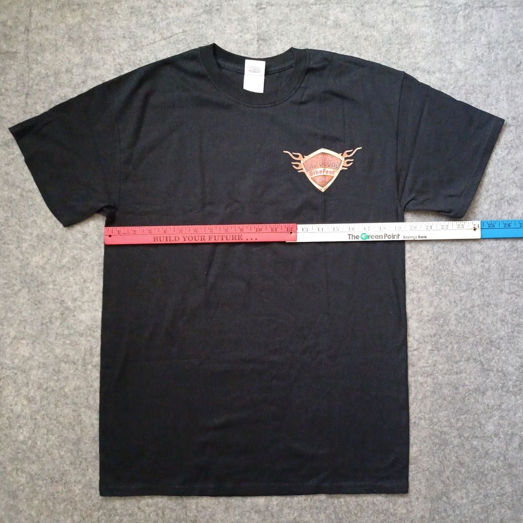 Gildan Gildan Men T-Shirt Black Las Vegas Bike Fest 2014 Motorcycle Front Back Graphic CC Crew Neck M Size US M / EU 48-50 / 2 - 5 Thumbnail