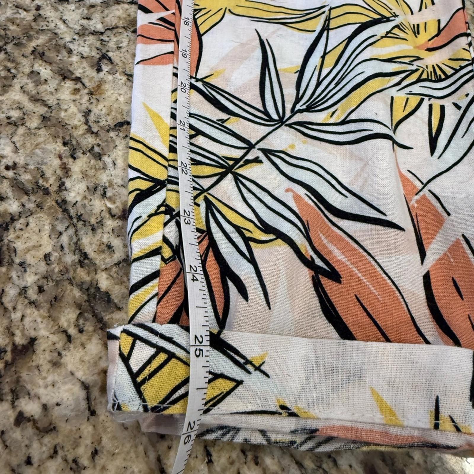 Marine Serre Serra tropical floral cotton linen cropped pants SZ SM Size 28" / US 6 / IT 42 - 8 Thumbnail