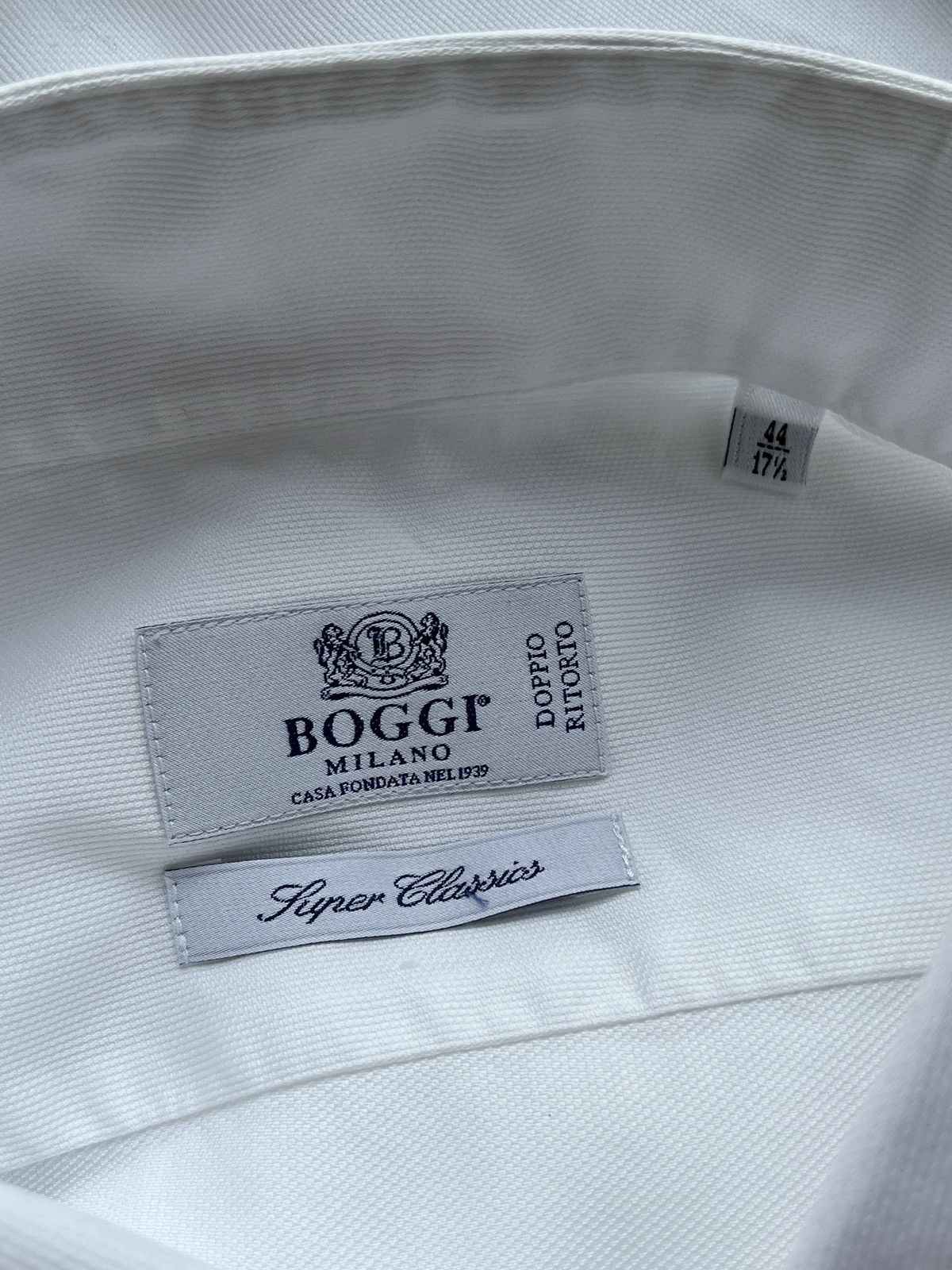 Boggi BOGGI MILANO White Elegant Shirt Old Money Size US XL / EU 56 / 4 - 7 Thumbnail
