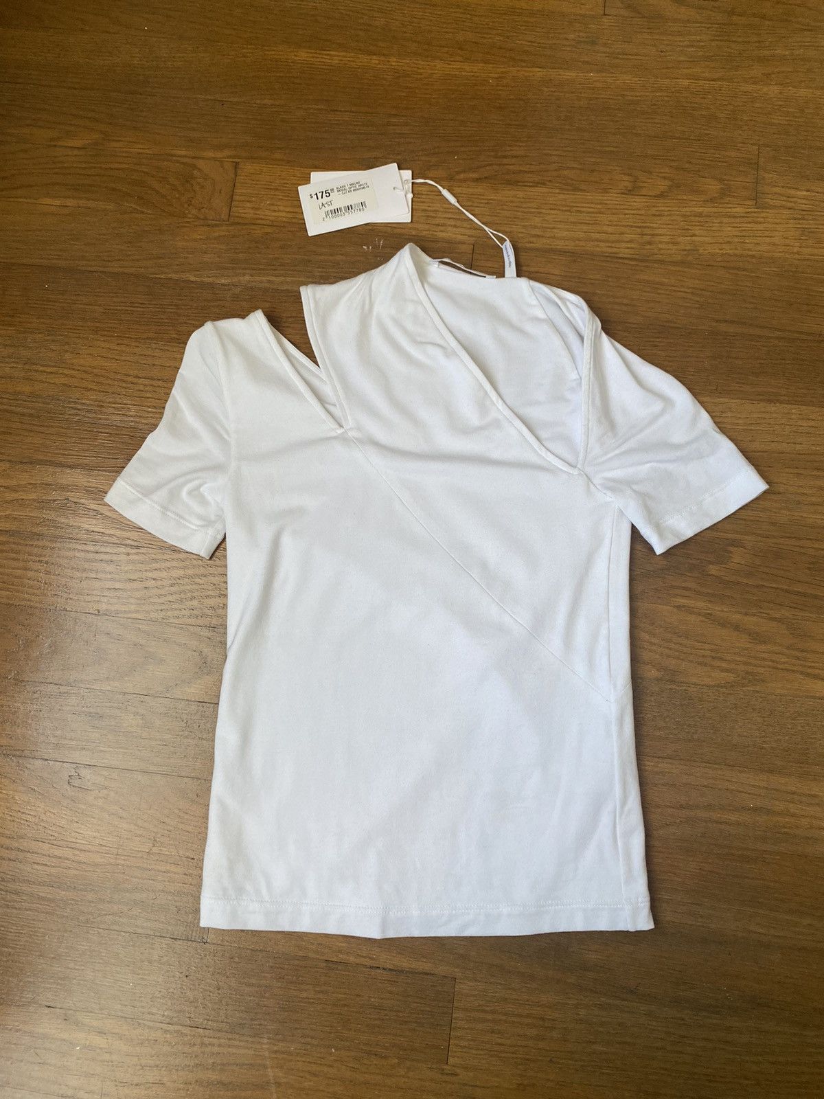 image of Helmut Lang Slash T in White, Women's (Size XS)