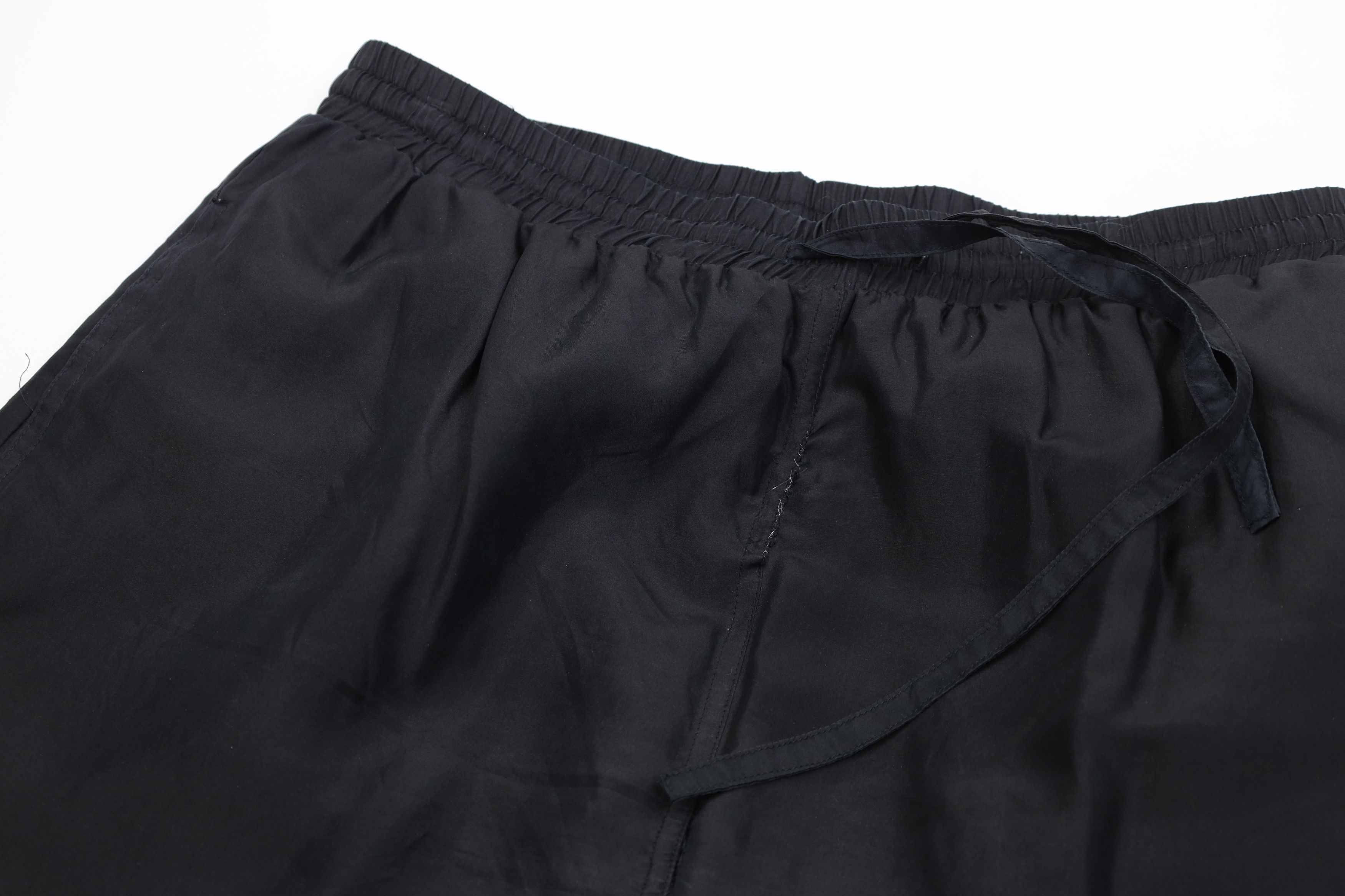 Vintage Vintage 90s Streetwear Blank Silk Wide Leg Pants Black Size 28" / US 6 / IT 42 - 6 Thumbnail