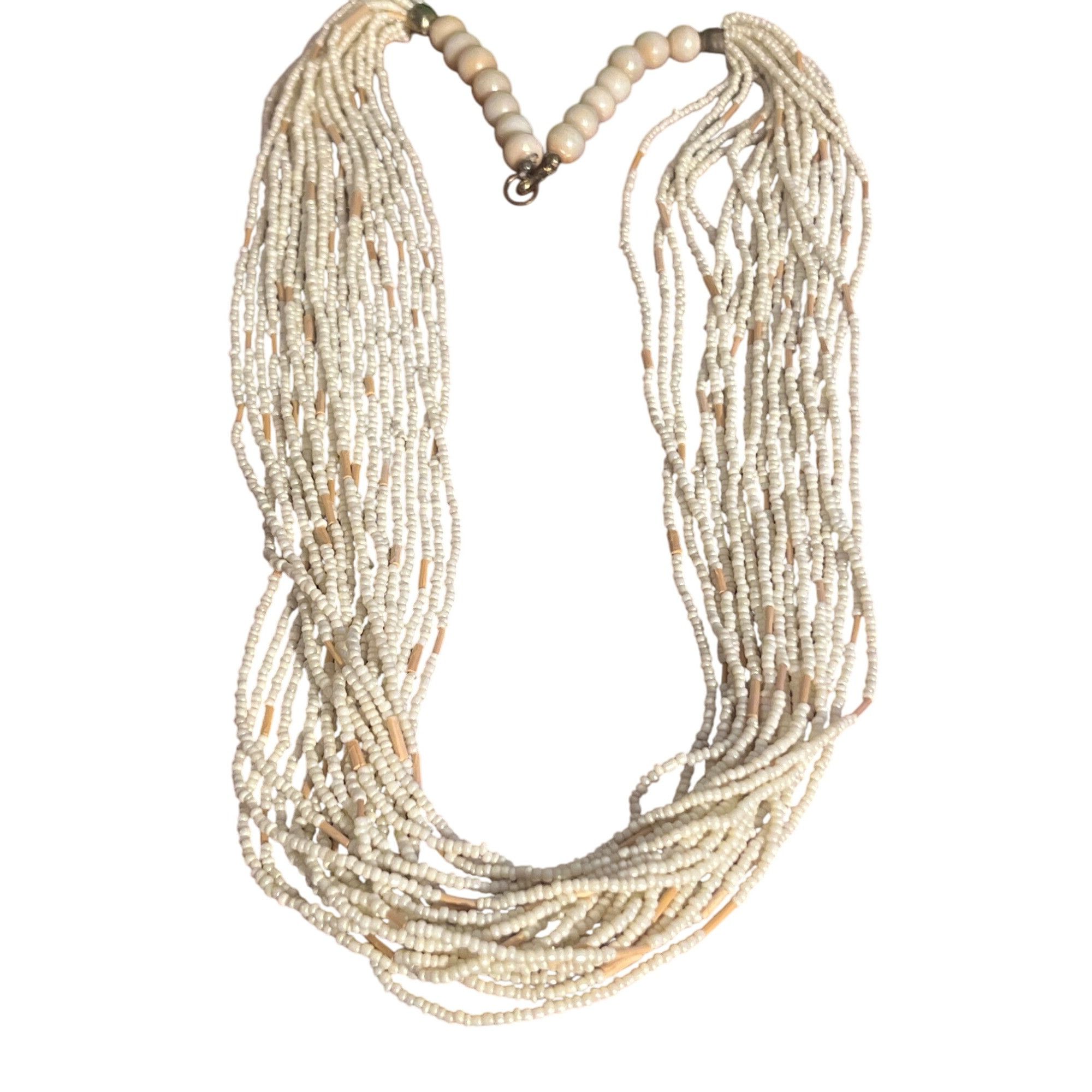 Other Vintage Multi Strand Seed Bead Necklace Glass Beads Beach Va Size ONE SIZE - 1 Thumbnail
