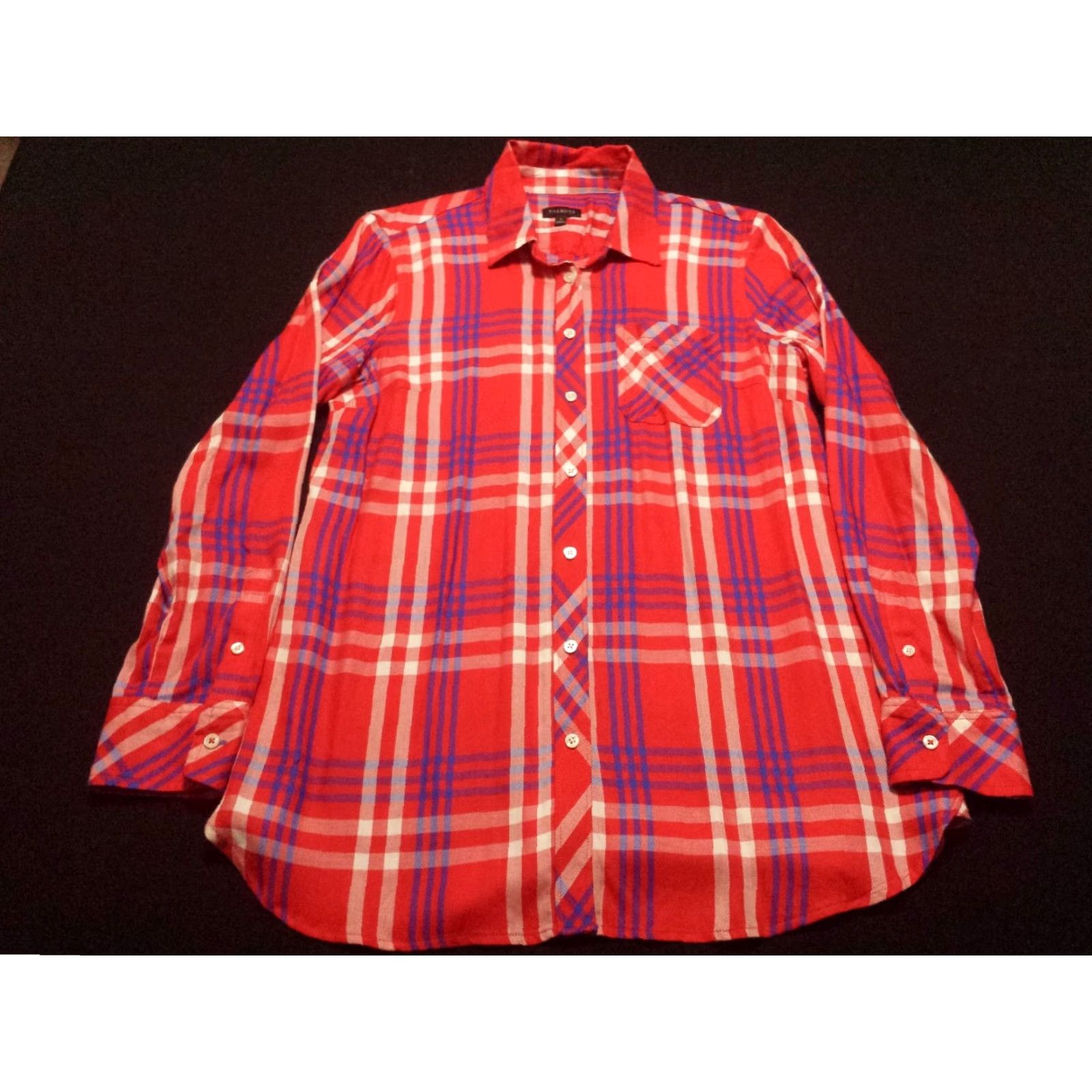Talbots Talbots Shirt Womens Small Tunic Long Sleeve Button-Front Multicolor Plaid Check Size S / US 4 / IT 40 - 3 Thumbnail