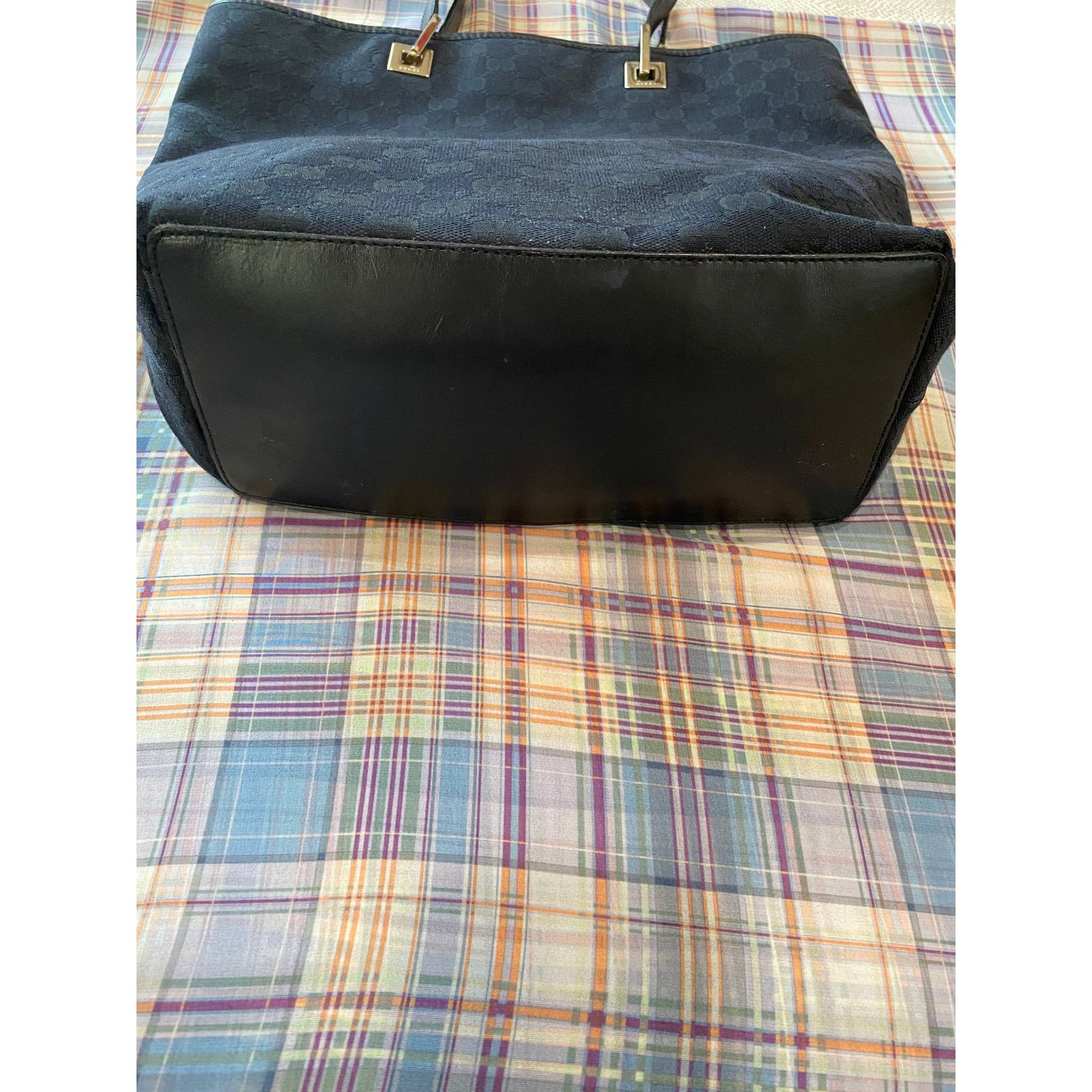 Gucci Vintage 00's Gucci Black Monogram Canvas Tote Size ONE SIZE - 3 Thumbnail