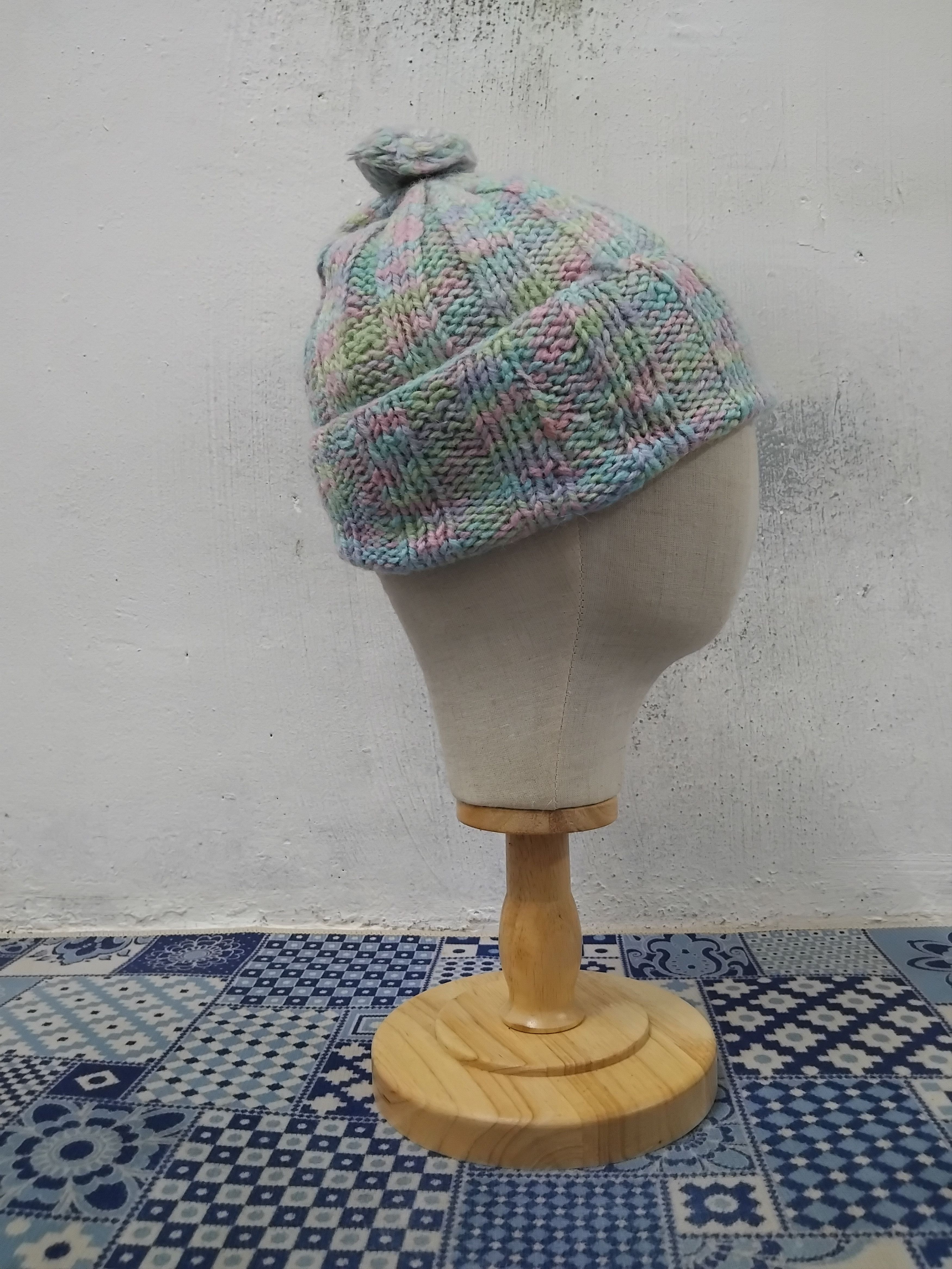 Japanese Brand 💥Multicolour unnamed ice cream colour beanie hat Size ONE SIZE - 4 Thumbnail