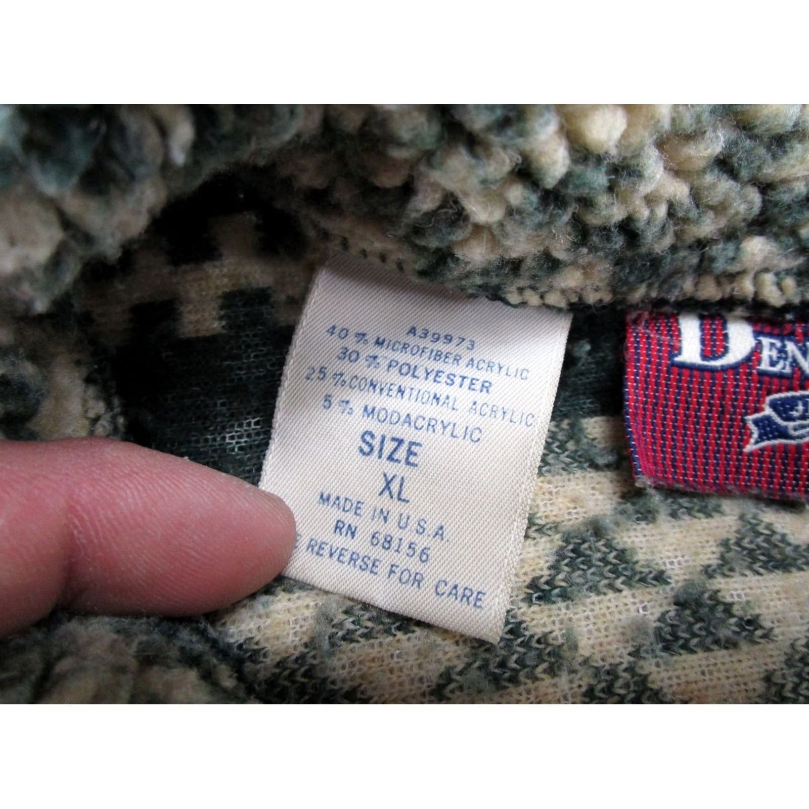 Denim & Co. Vintage Denim&Co Sherpa Pile Fleece Jacket Women XL All Over Print Fair Isle Plaid 90s Jacket Womens Size XL / US 12-14 / IT 48-50 - 3 Thumbnail