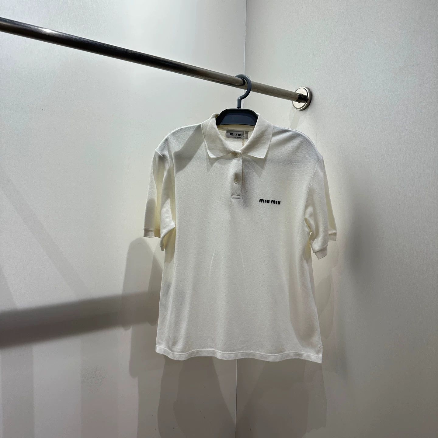 Miu Miu Miu Miu mar18 logo short-sleeve Polo Shirt XS Size XS / US 0-2 / IT 36-38 - 1 Thumbnail